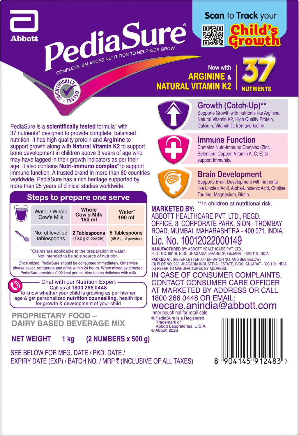 Image of Pediasure Scientifically Designed and Clinically Proven