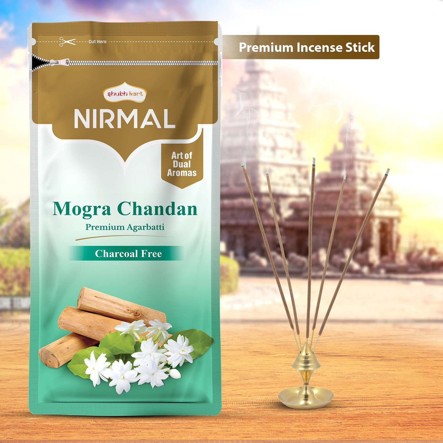 Image of Cycle Pure ECO Classic Handcrafted Incense Sticks Floral, Woody, Herbal, Rose, Sandal, Earthy, Fresh (175 g, Set of 3)