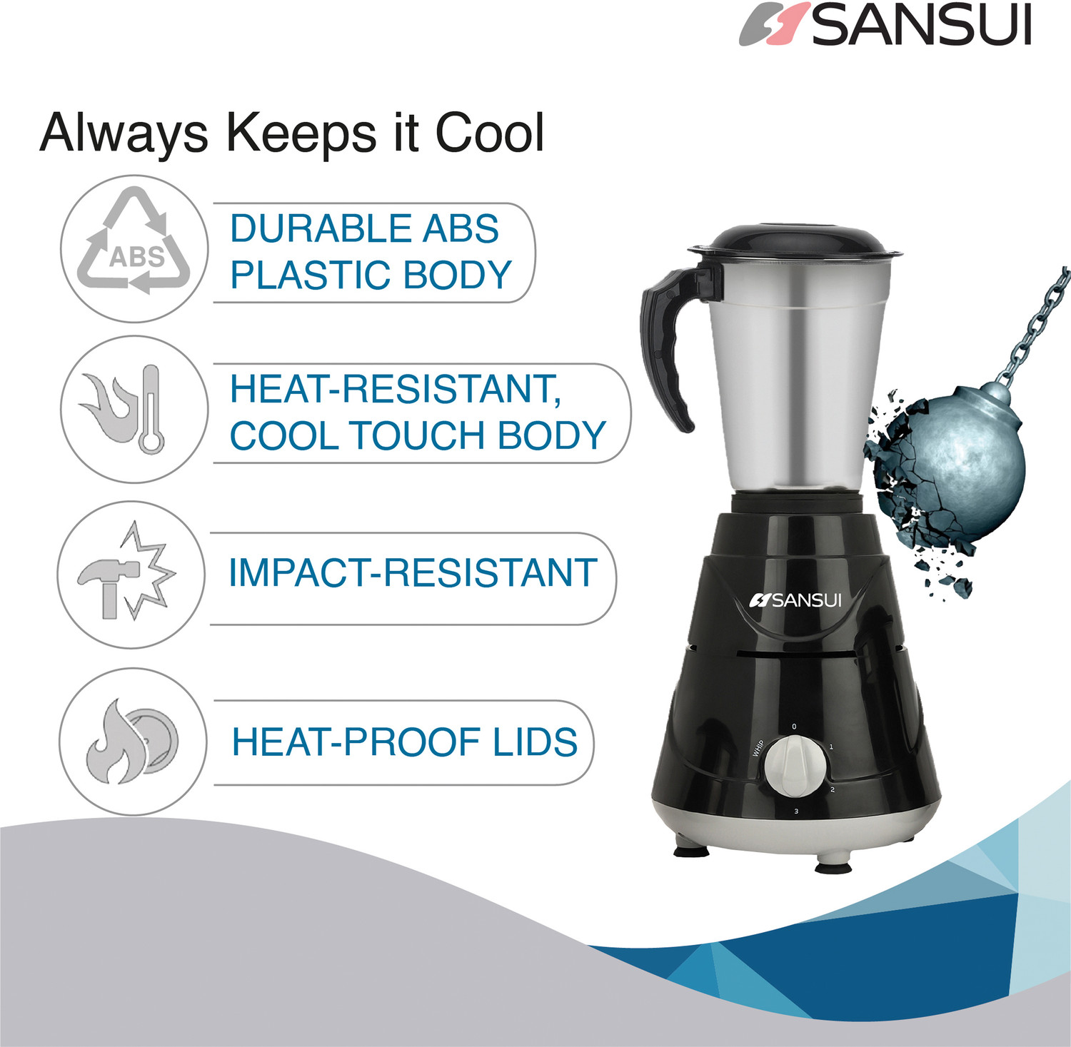 Image of Sansui Pro 500 W Juicer Mixer Grinder