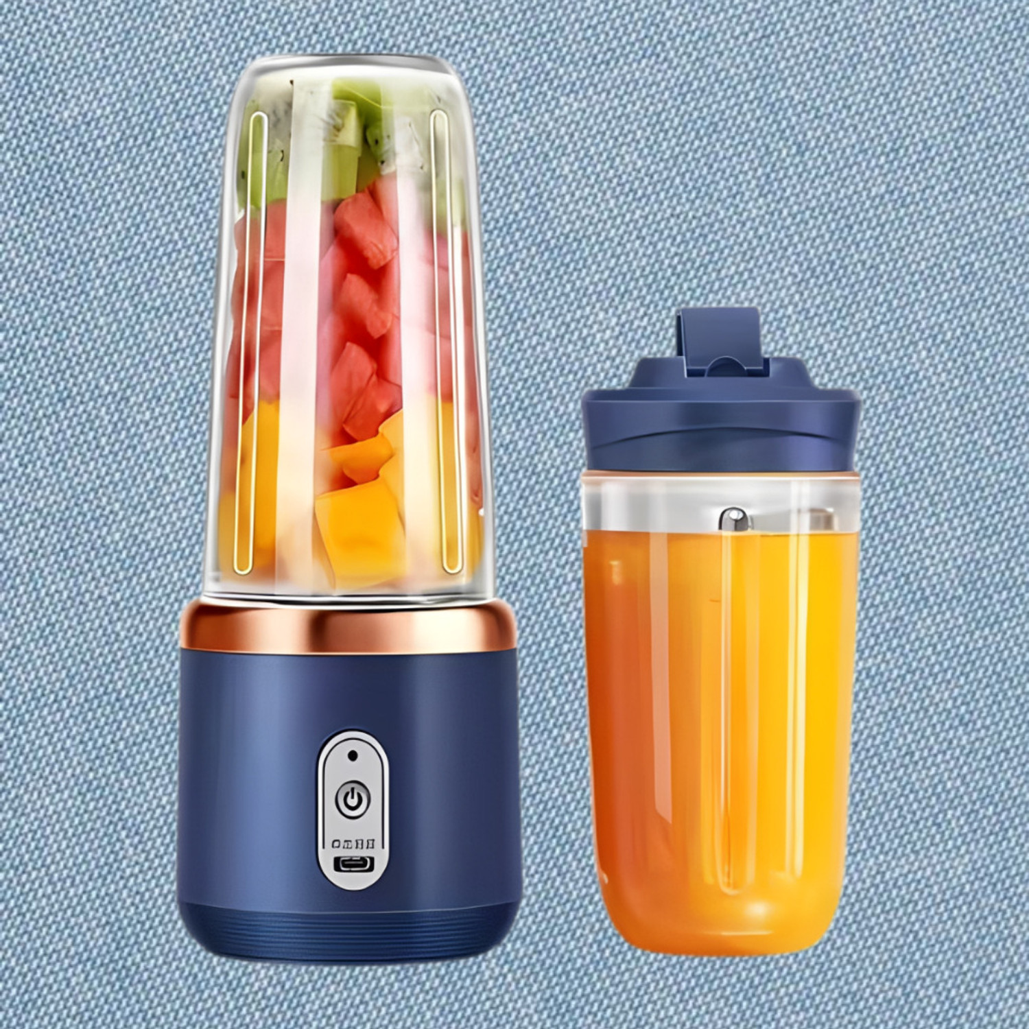 Image of GYVM ENTERPRICE Pro Fruit Juicer 200 W Juicer Mixer Grinder (AYY 463Y RECHARGEABLE PORTABLE USB JUICER BOTTLE SLECTRIC MIXER BLENDER GRINDER | 1 Jar | Multicolor)