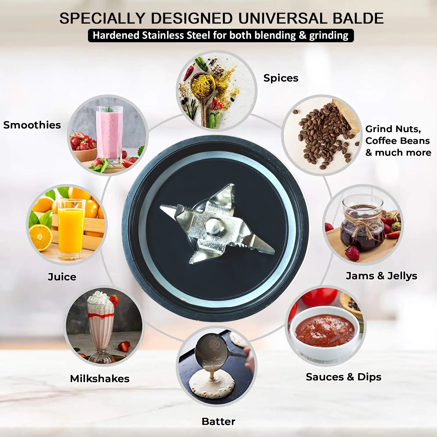 Image of ACTIVA 2 JAR 500 W Juicer Mixer Grinder (NUTRI 500 Watt | 2 Jars | BLACK & GRAY)