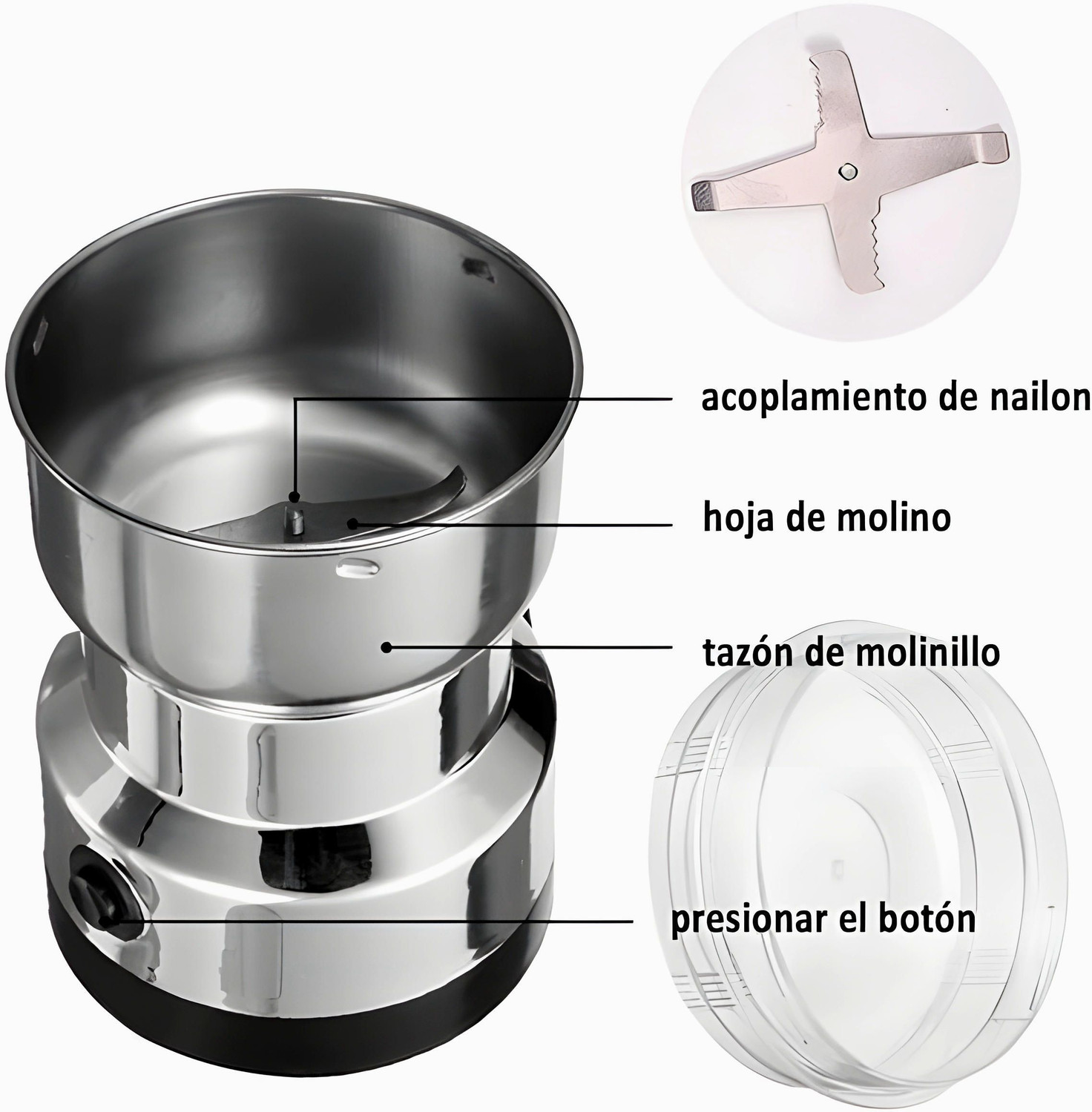 Image of Manasa Grinder 1 200 W Mixer Grinder (Electric Mixer Grinder, Coffee Maker for Kitchen Nuts, Masala & Onion GarlicK267 | 1 Jar | Silver)