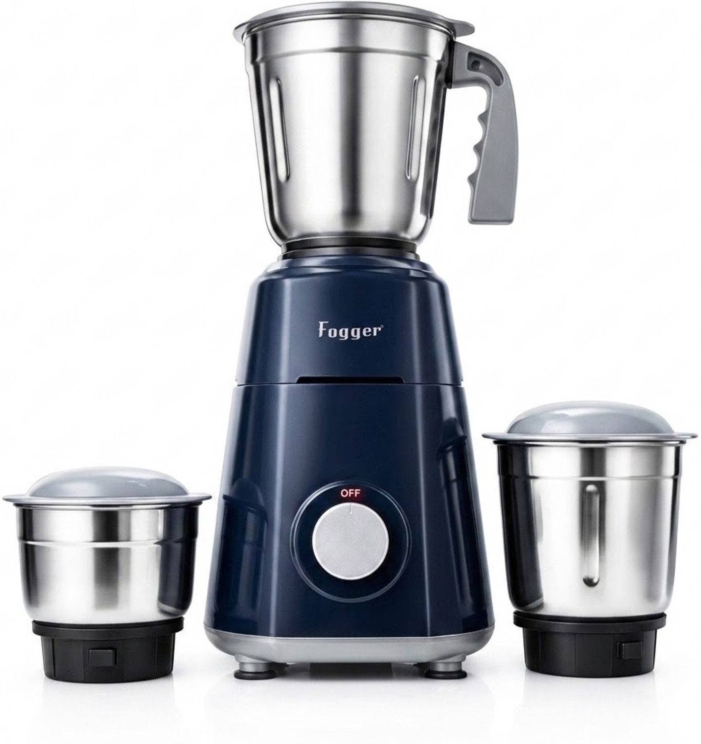 Image of Fogger Powerful Motor 750 W Mixer Grinder (Black And Grey 750 watt | 3 Jars | Grey)