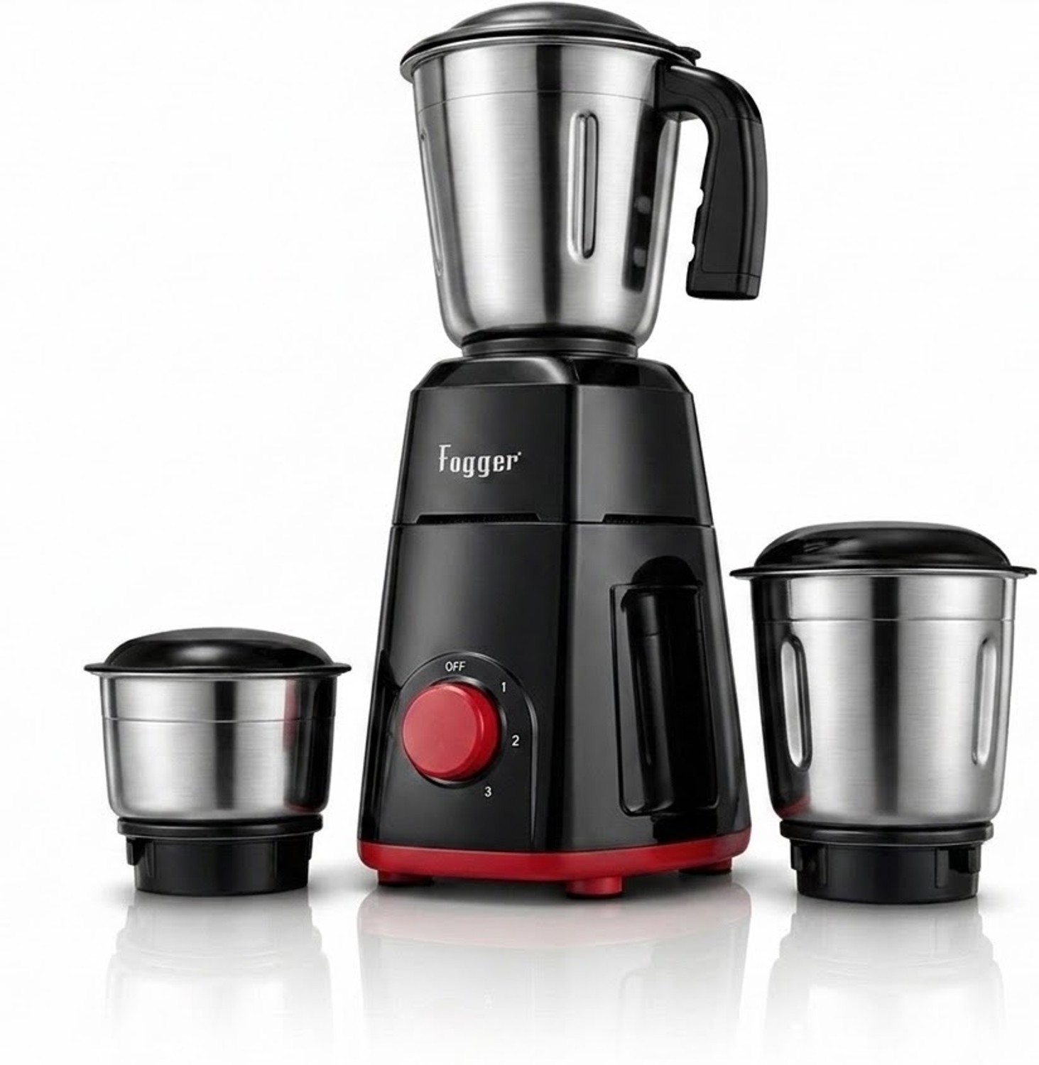 Image of Fogger Powerful Motor 750 W Mixer Grinder (Black And Grey 750 watt | 3 Jars | Grey)