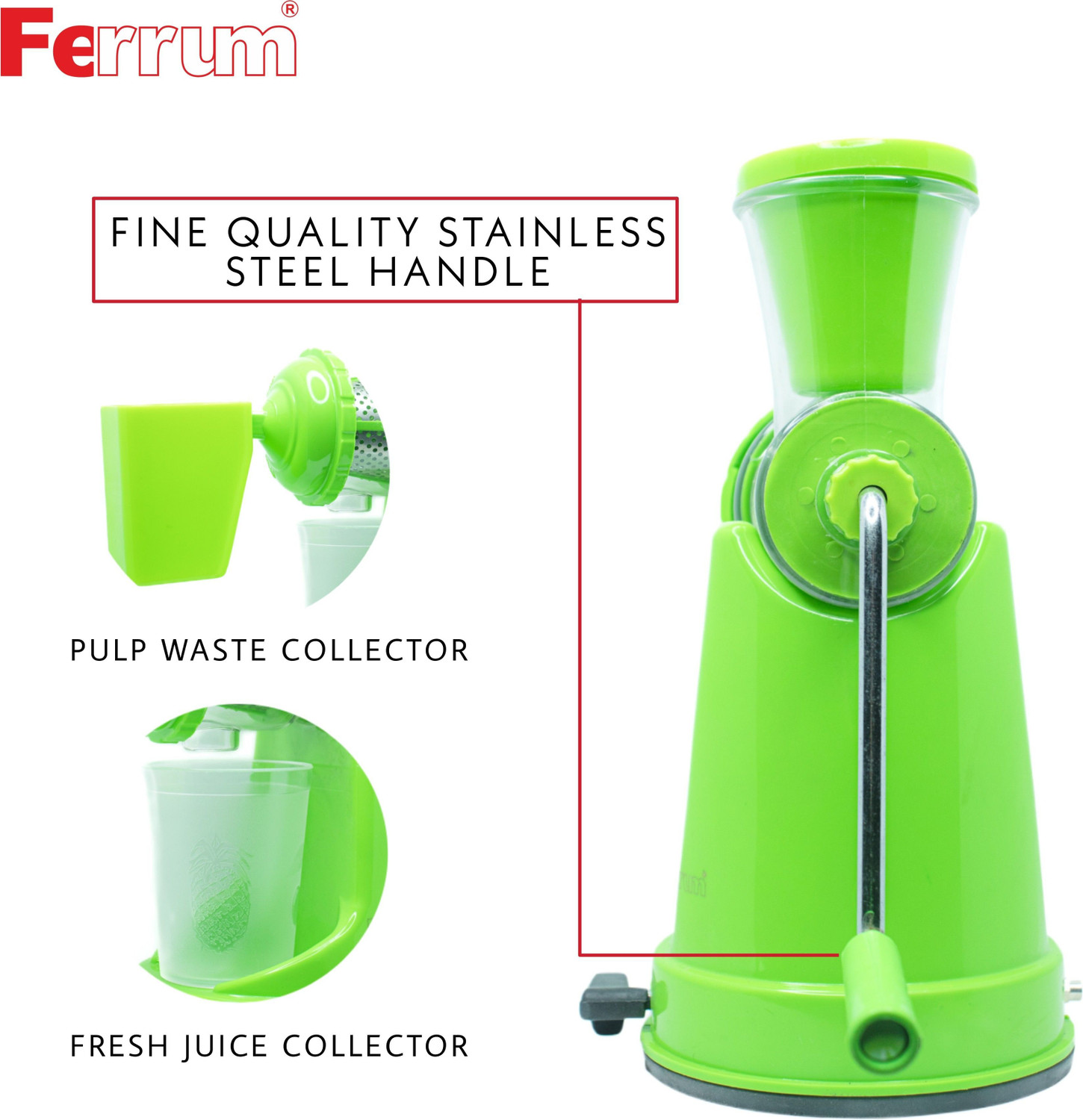 Image of princemarkett Pro Fruit Juicer 200 W Juicer Mixer Grinder (FKFJ02AB | 1 Jar | Multicolor)