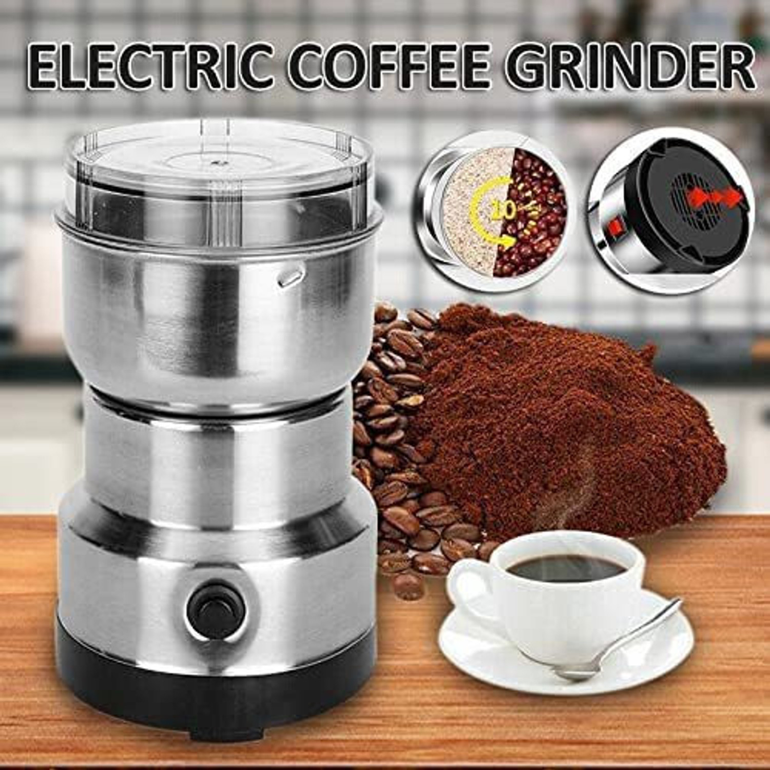 Image of BazaarNest Household Grinder W300 Juicer Mixer Grinder gr69 300 W Juicer Mixer Grinder (Nima japan Mini Stainless Steel Grainder G69 | 1 Jar | Multicolor)