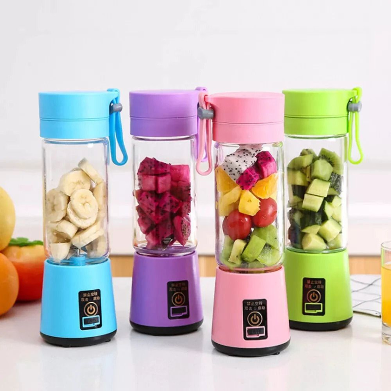 Image of princemarkett Pro Fruit Juicer 200 W Juicer Mixer Grinder (Msk 6027A Electric Juice Maker Juicer Bottle Blender Mixer Rechargeable Bottle | 1 Jar | Multicolor)