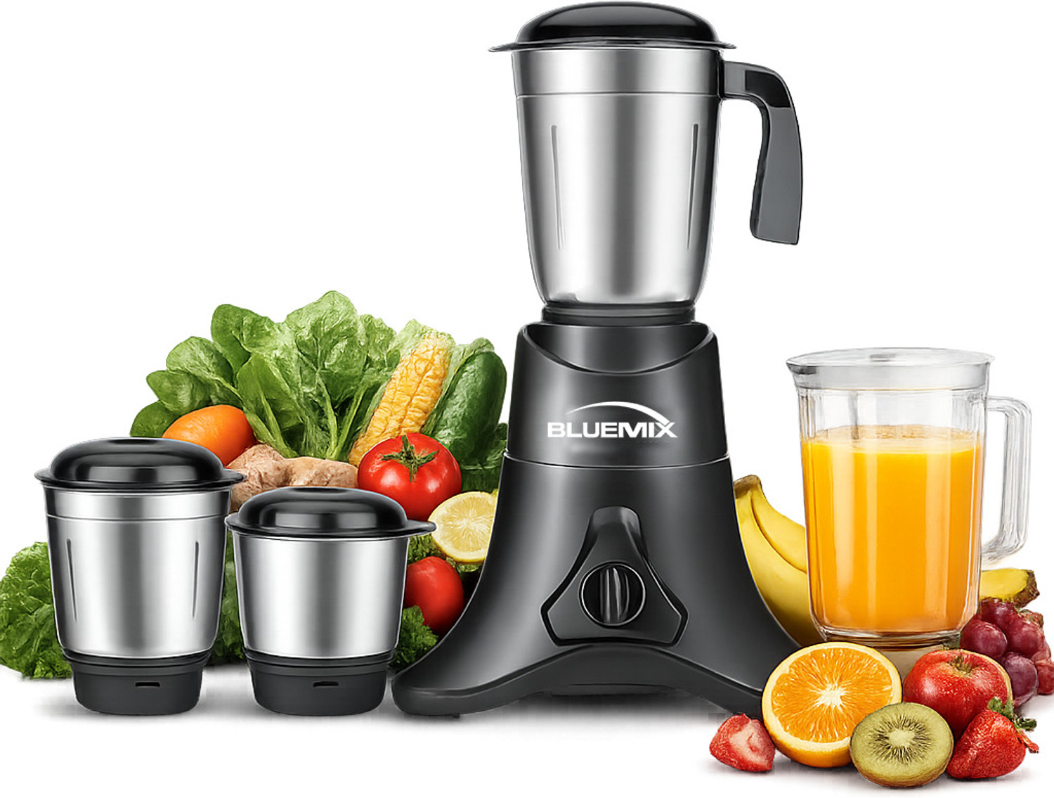 Image of Elvara creations JC-09 250 W Juicer Mixer Grinder (JWC-09 | 2 Jars | Multicolor)