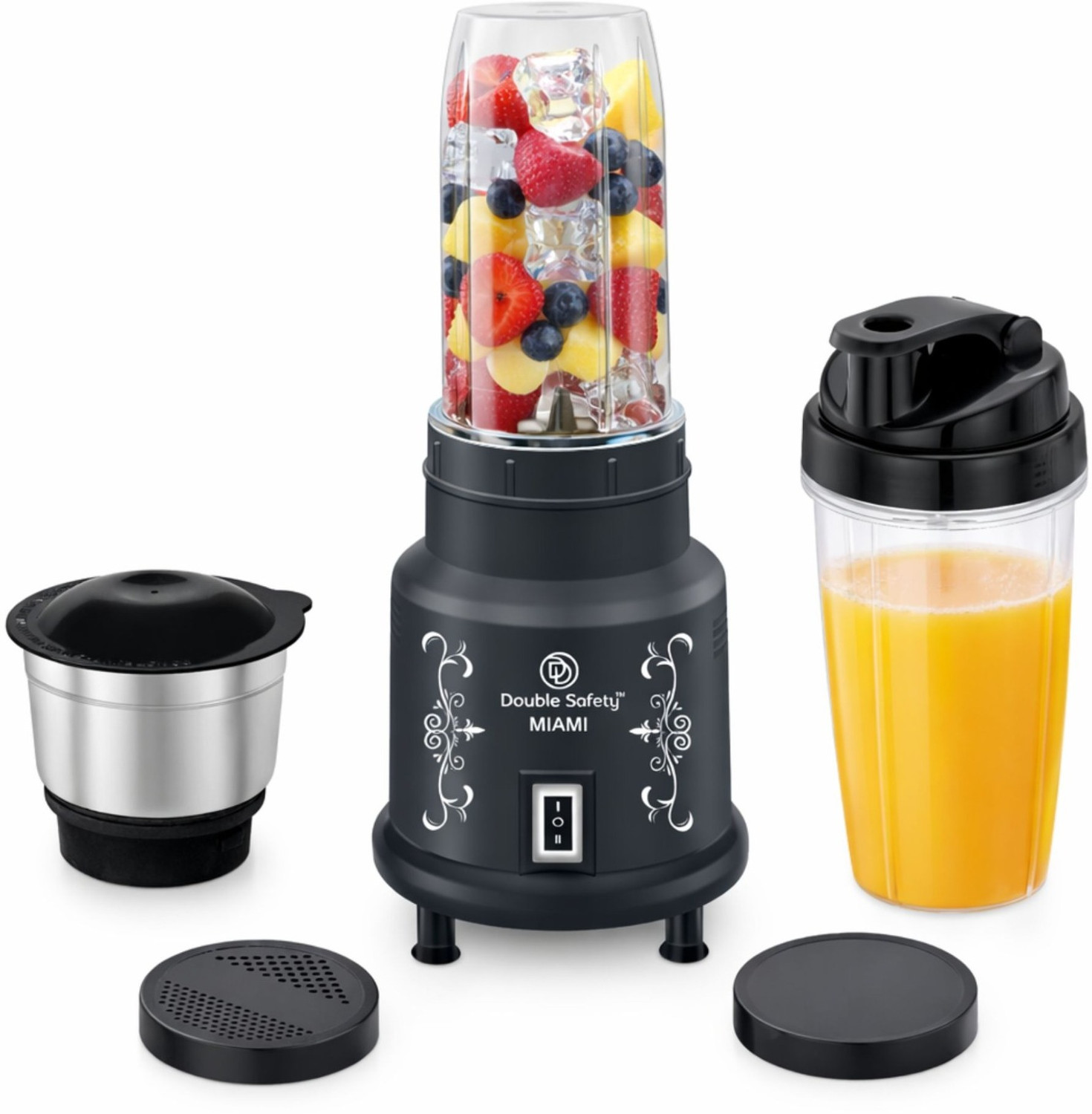 Image of Sunflame CRYSTAL 3 JARS 500 W Juicer Mixer Grinder (Crystal | 3 Jars | White)