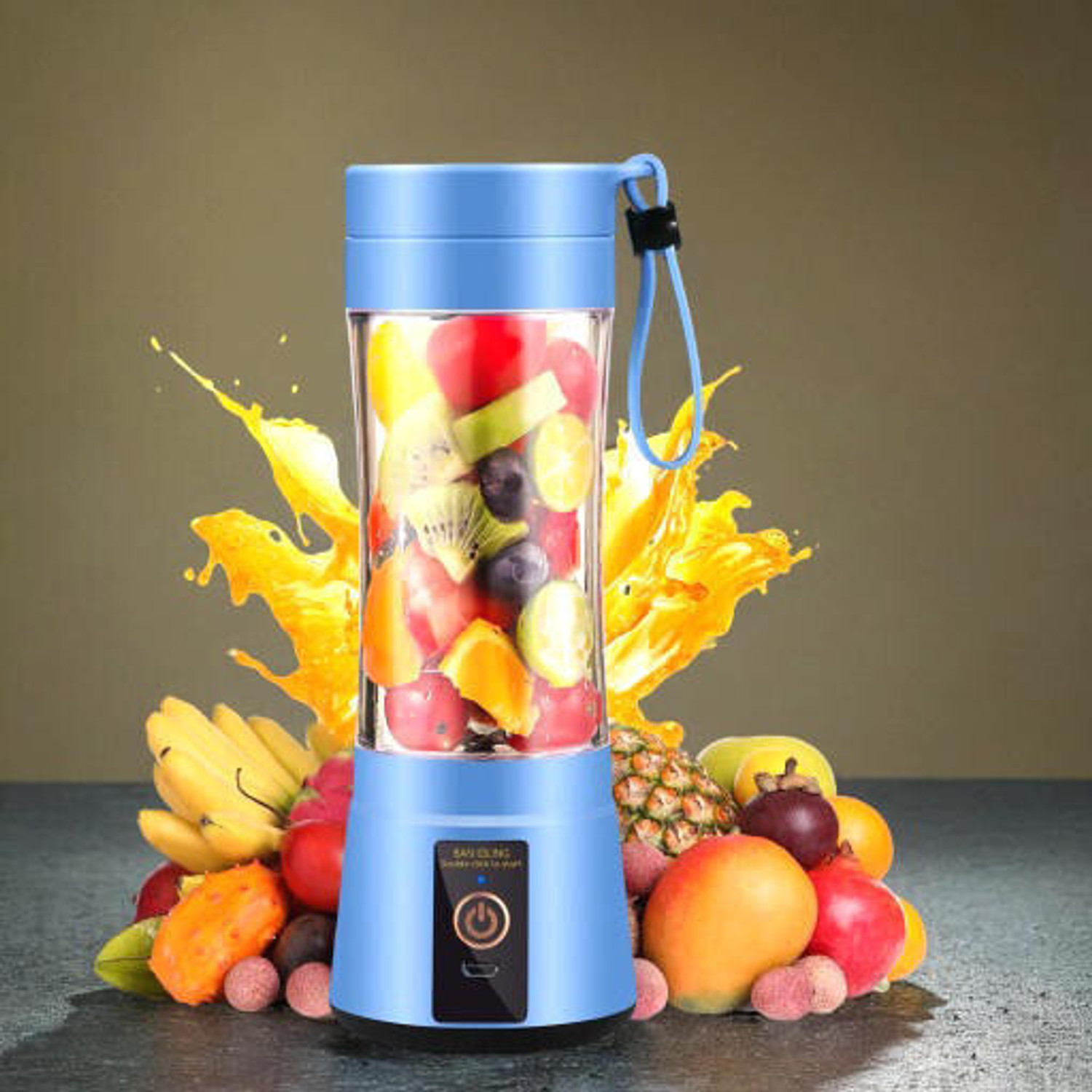 Image of princemarkett Pro Fruit Juicer 200 W Juicer Mixer Grinder (AK 883A ELECTRIC JUICER MIXER GRINDER RECHARGEABLE USB BOTTLE BLENDER SHAKER | 1 Jar | Multicolor)