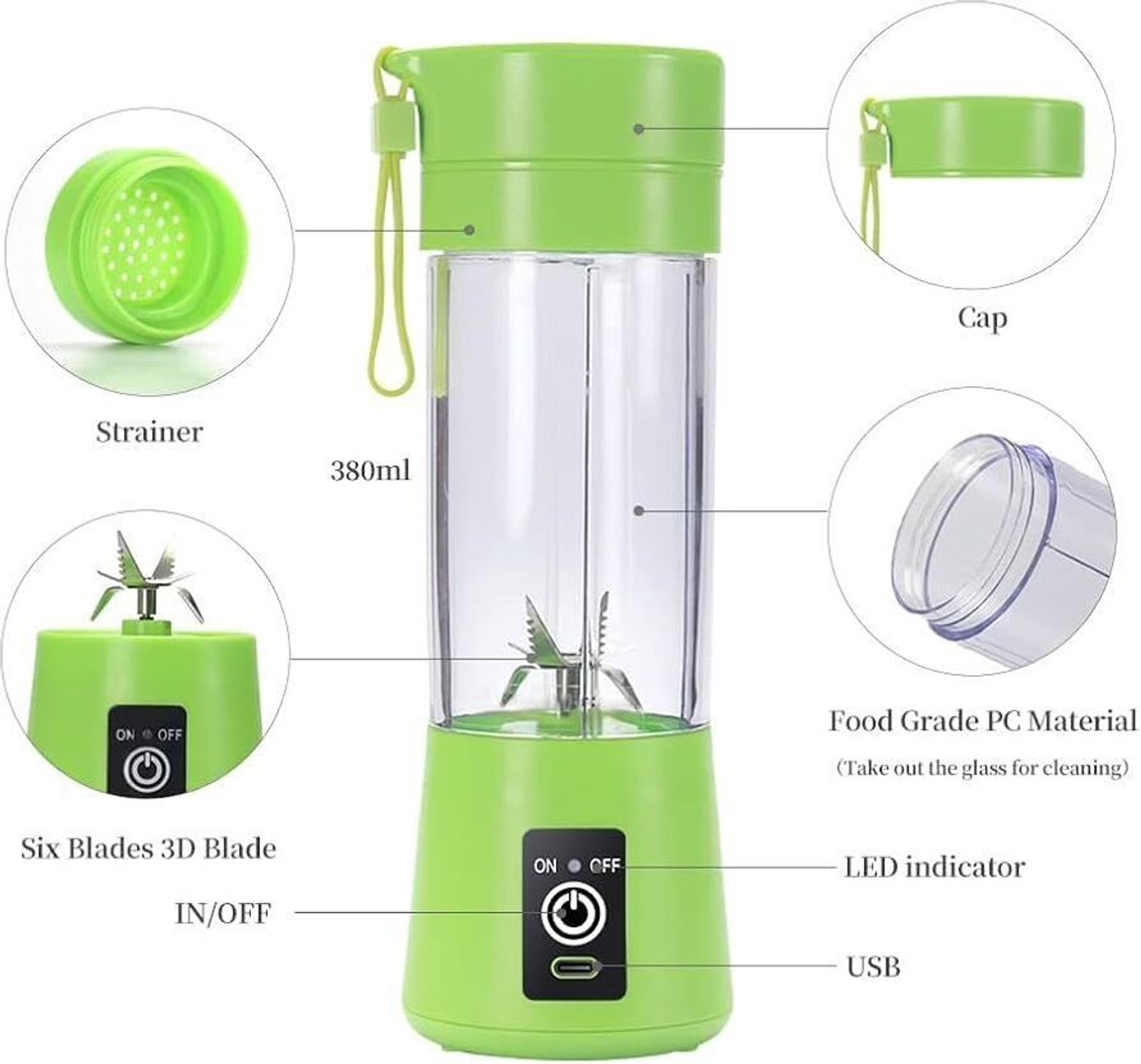 Image of princemarkett Pro Fruit Juicer 200 W Juicer Mixer Grinder (Plastic Hand Juicer juicer bottle | 1 Jar | Multicolor)
