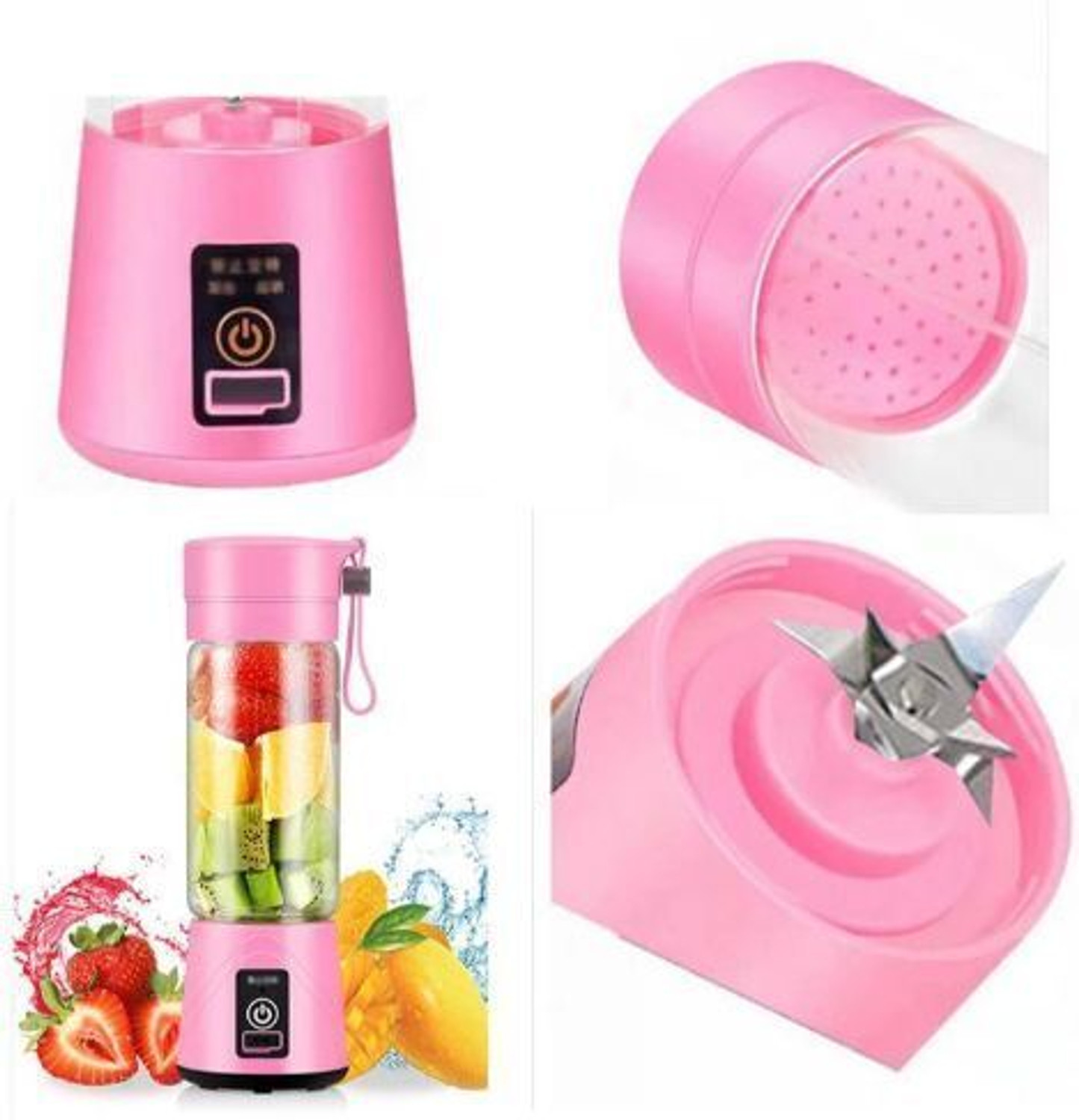 Image of GYVM ENTERPRICE Pro Fruit Juicer 200 W Juicer Mixer Grinder (AYY 463Y RECHARGEABLE PORTABLE USB JUICER BOTTLE SLECTRIC MIXER BLENDER GRINDER | 1 Jar | Multicolor)