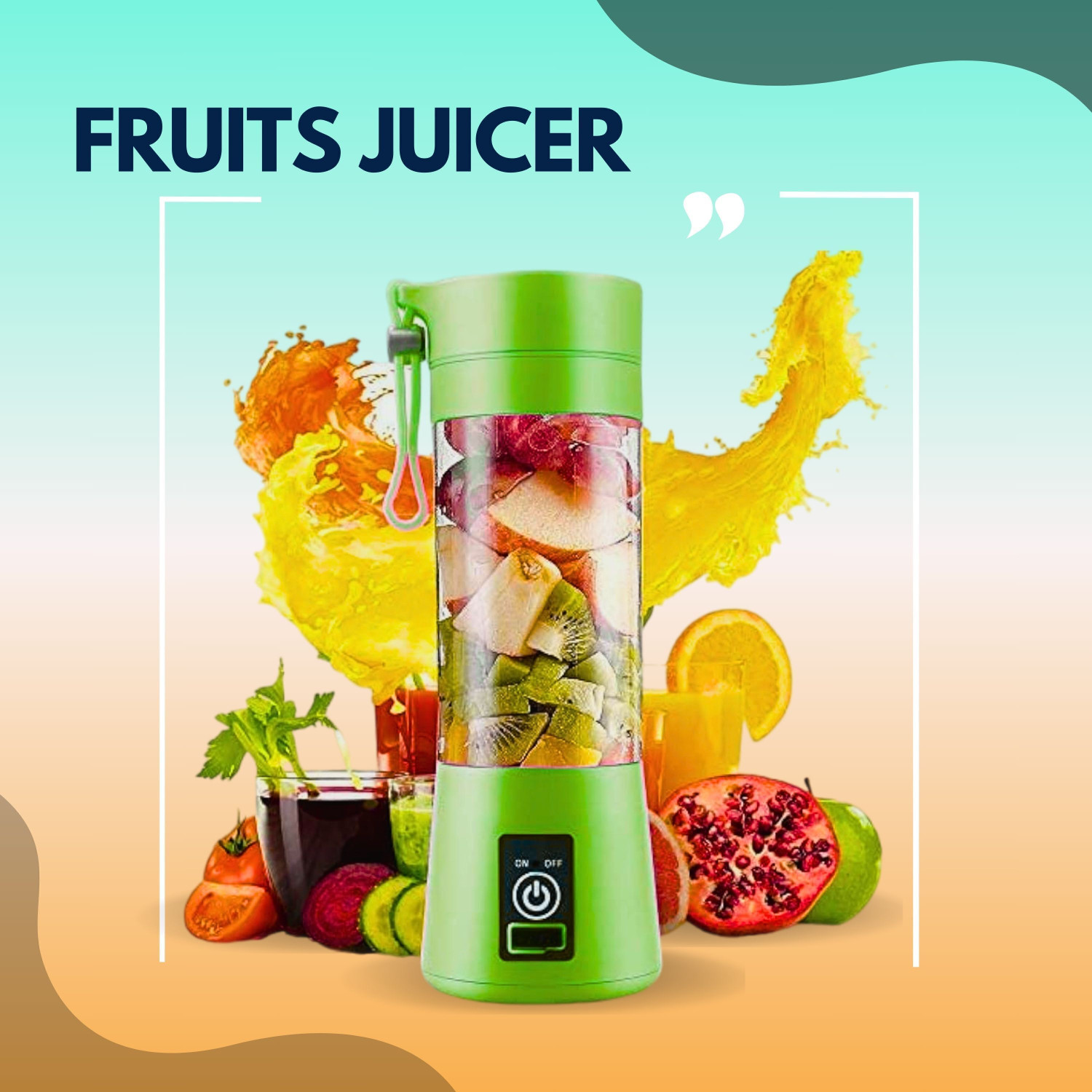 Image of APNA STORE Electric Rechargeable Fruit Juicer Maker Portable USB Mini Juicer ShakerTY36 350 W Juicer Mixer Grinder (Electric Rechargeable Fruit Juicer Maker Portable USB Mini Juicer ShakerTY36 | 1 Jar | Multicolor)