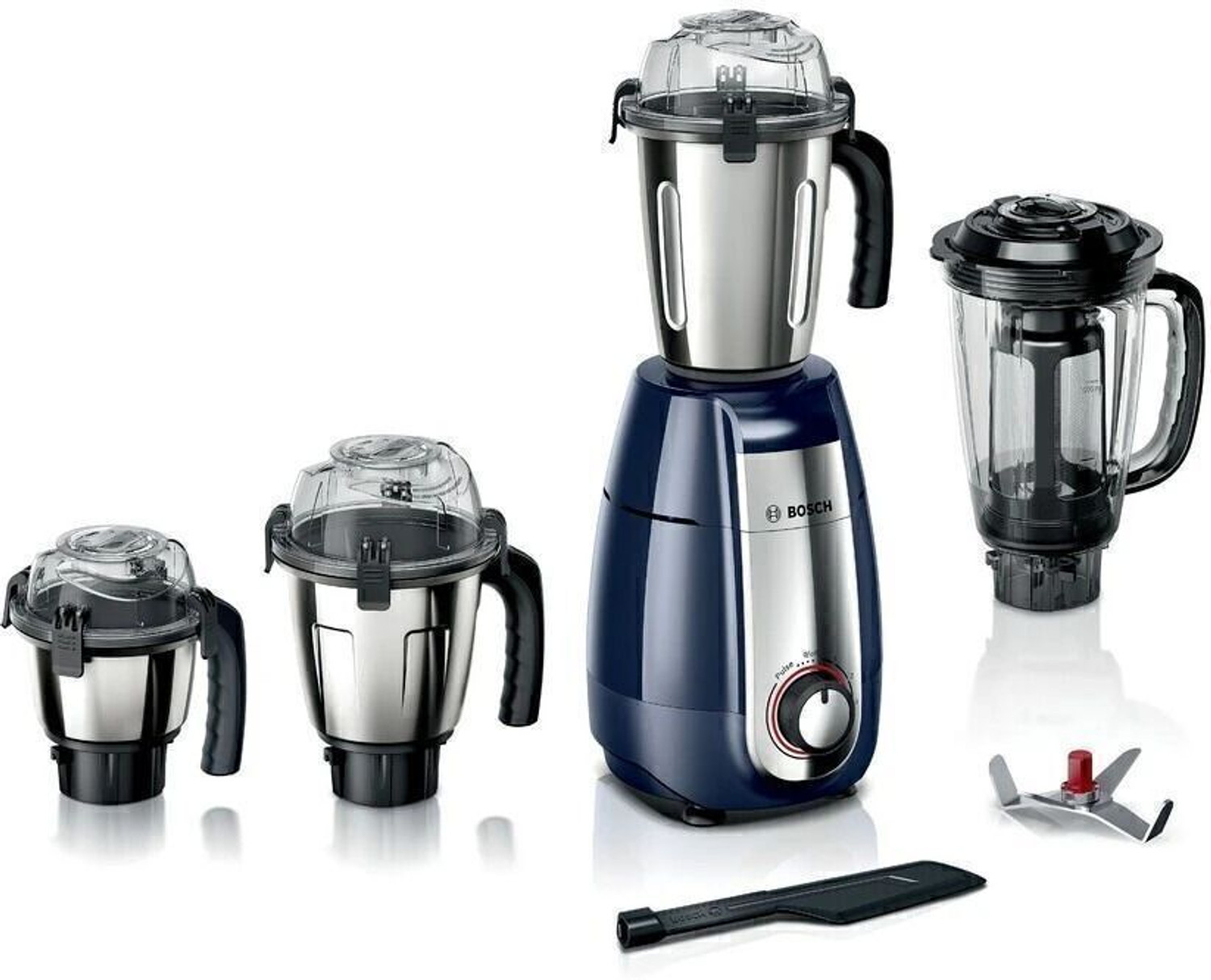 BOSCH MGM8842DIN TrueMixx Pro 1000 Juicer Mixer Grinder (4 Jars, Dark Blue)