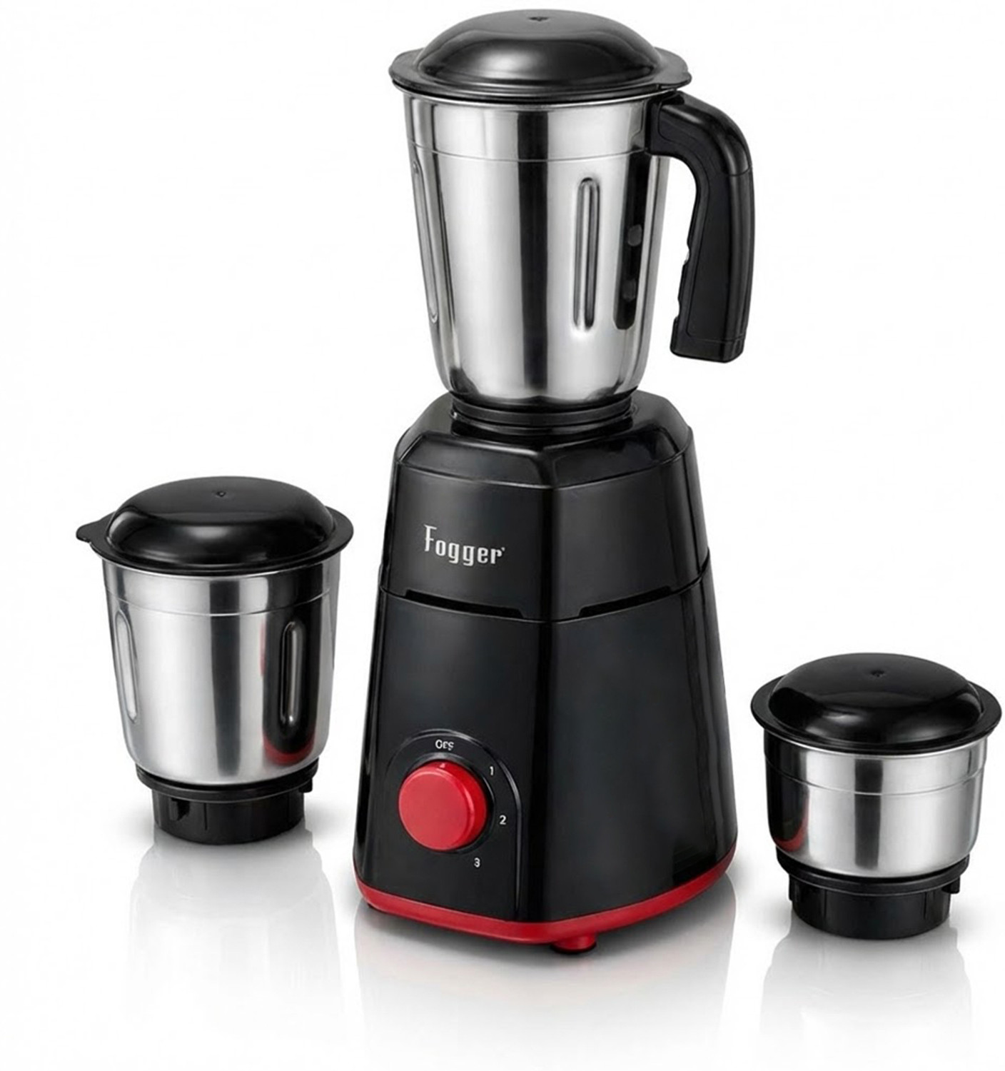 Image of Fogger Powerful Motor 750 W Mixer Grinder (Black And Grey 750 watt | 3 Jars | Grey)