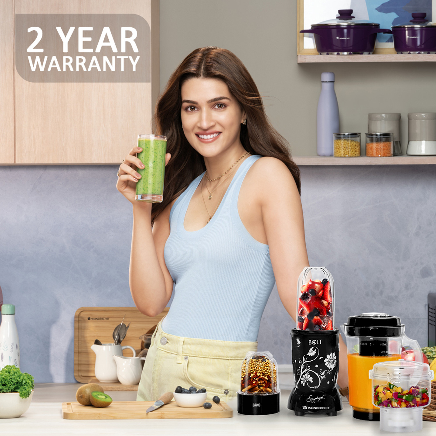 WONDERCHEF NutriBlend BOLT600W CKM Mixer With Chopper, Stronger