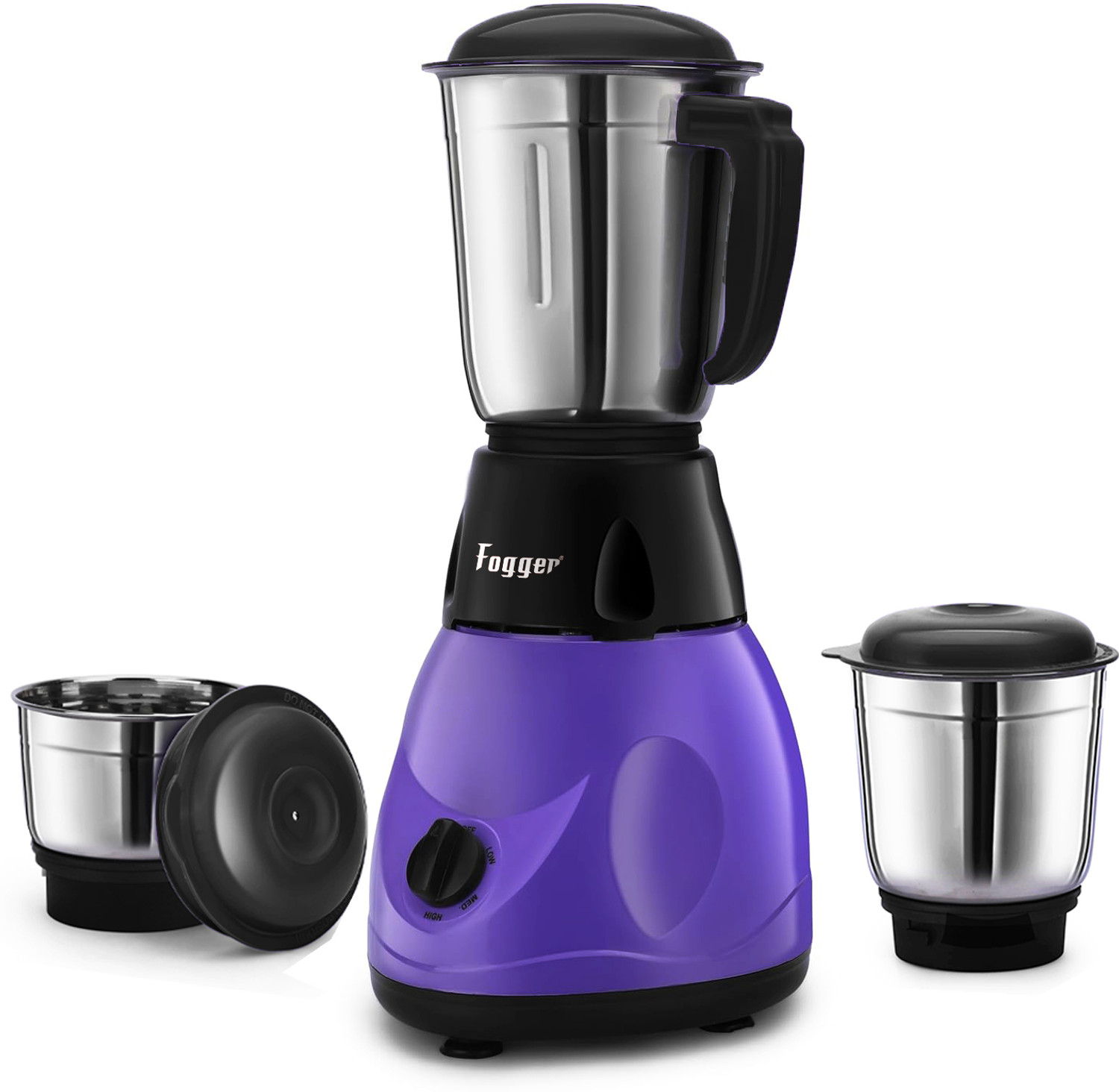 Image of Fogger Powerful Motor 750 W Mixer Grinder (Black And Grey 750 watt | 3 Jars | Grey)