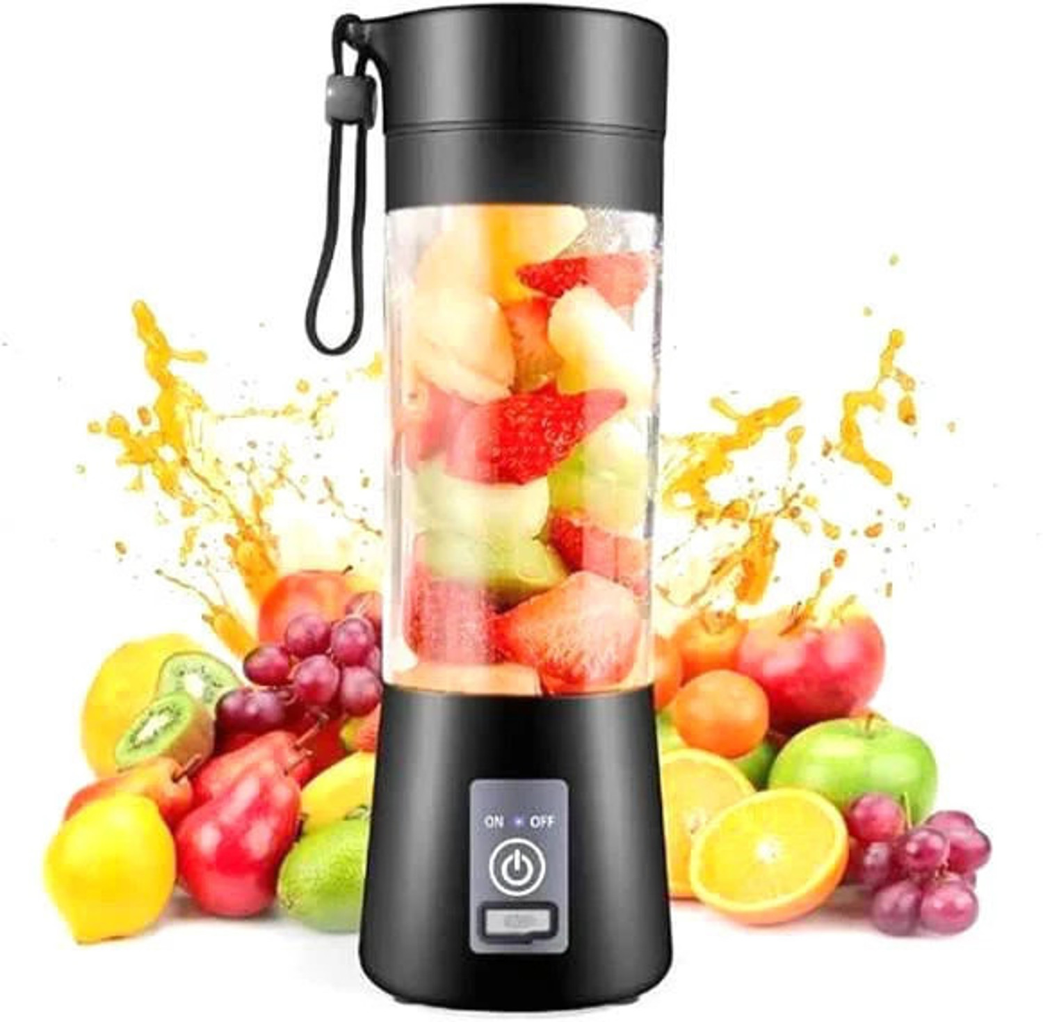 Image of princemarkett Pro Fruit Juicer 200 W Juicer Mixer Grinder (Msk 6027A Electric Juice Maker Juicer Bottle Blender Mixer Rechargeable Bottle | 1 Jar | Multicolor)