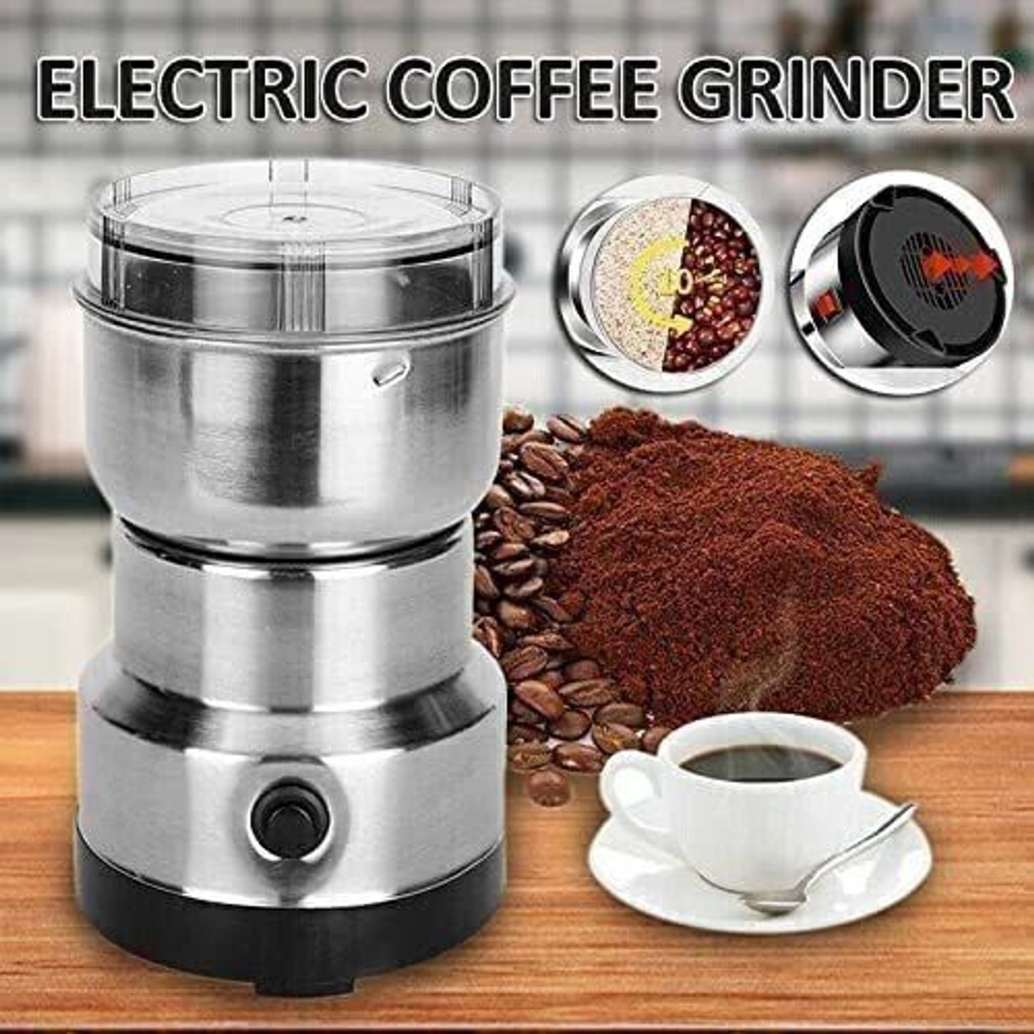 Image of BazaarNest Household Grinder W300 Juicer Mixer Grinder gr69 300 W Juicer Mixer Grinder (Nima japan Mini Stainless Steel Grainder G69 | 1 Jar | Multicolor)