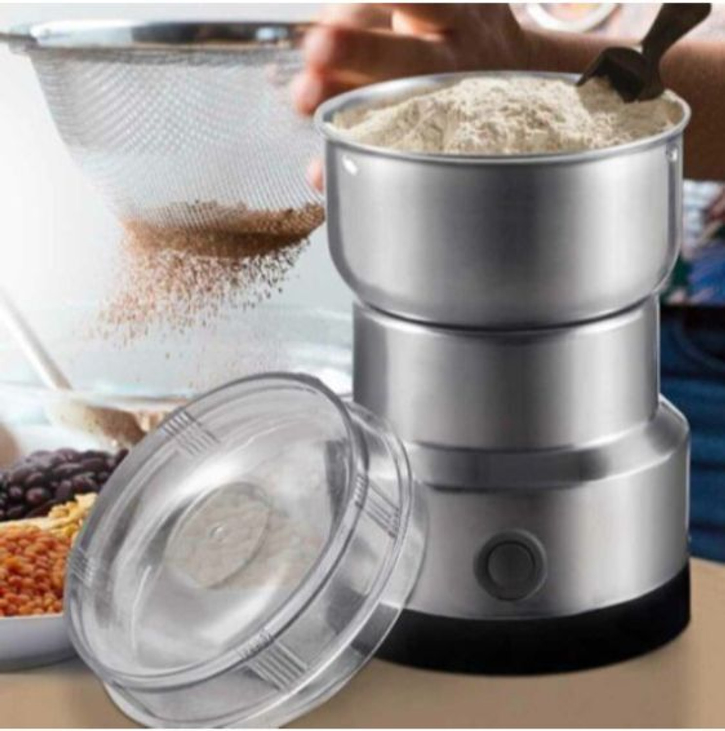Image of Manasa FOLDING JAR-Wet Mixer Juicer&Coconut Chutney Ginger Garlic Paste100%Copper Motor 350 W Juicer Mixer Grinder (japan350W,36000RPM ABS Hybrid Unbreakable Plastic Body&Stainless Steel-With Easy | 1 Jar | Black 48)