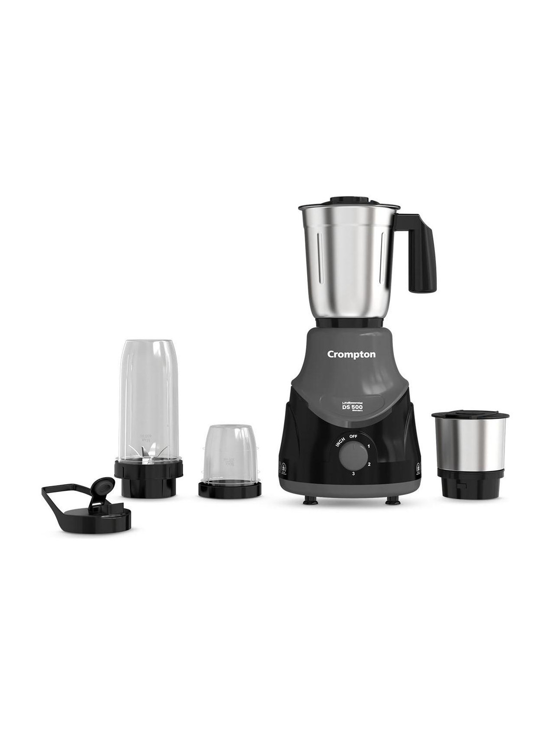 DS 500 Blend 500 W Juicer Mixer Grinder (ACGM-DS500W BLENDX | 4 Jars |