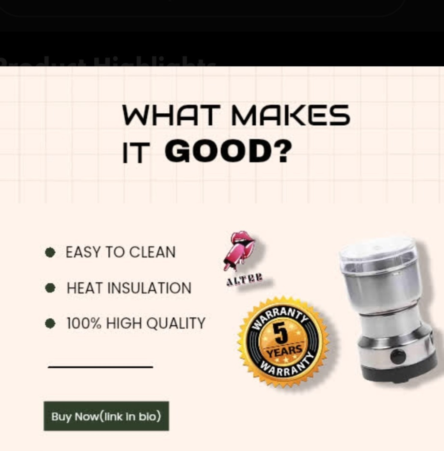 Image of BazaarNest Household Grinder W300 Juicer Mixer Grinder gr69 300 W Juicer Mixer Grinder (Nima japan Mini Stainless Steel Grainder G69 | 1 Jar | Multicolor)