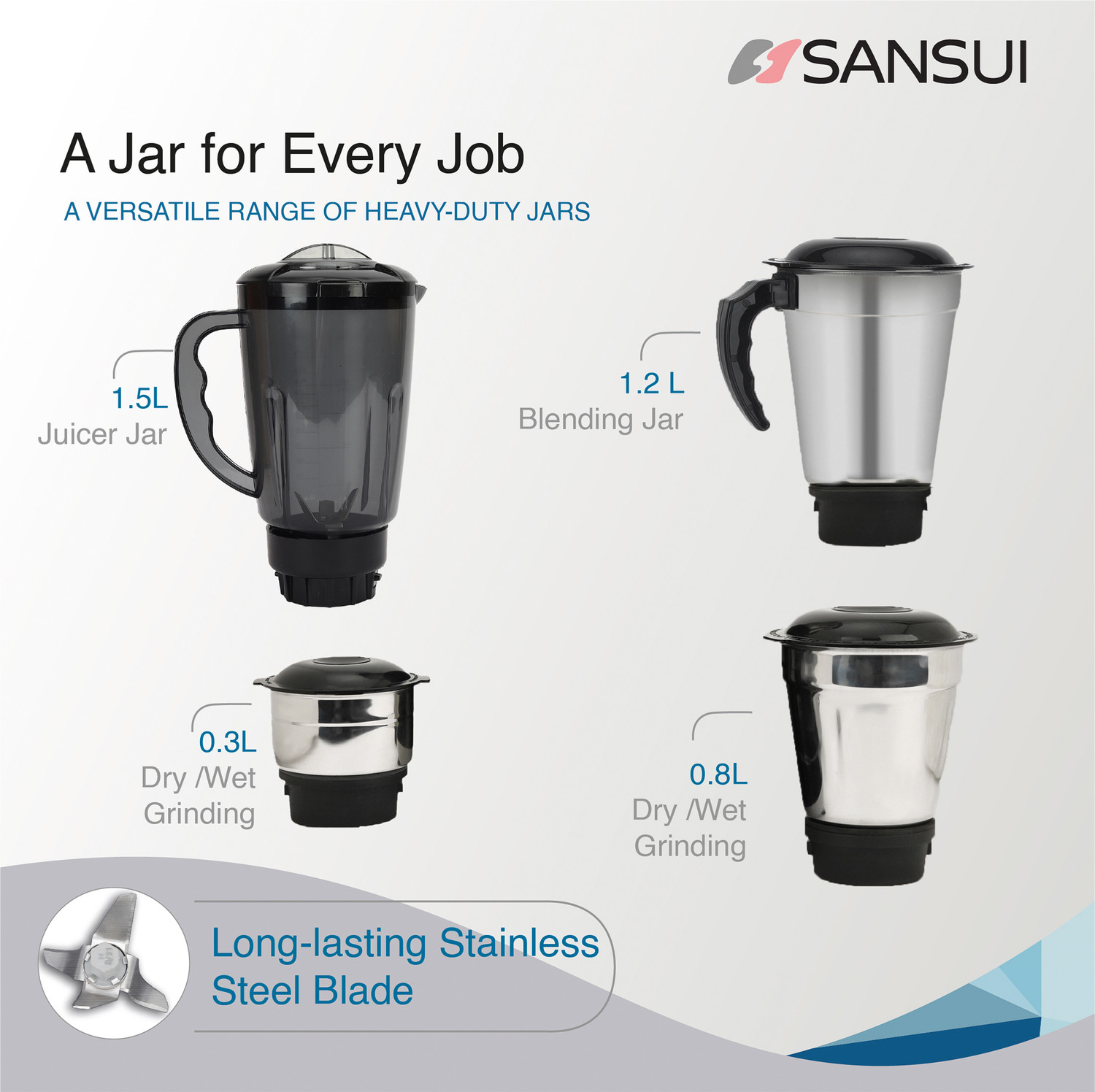 Image of Sansui Pro 500 W Juicer Mixer Grinder
