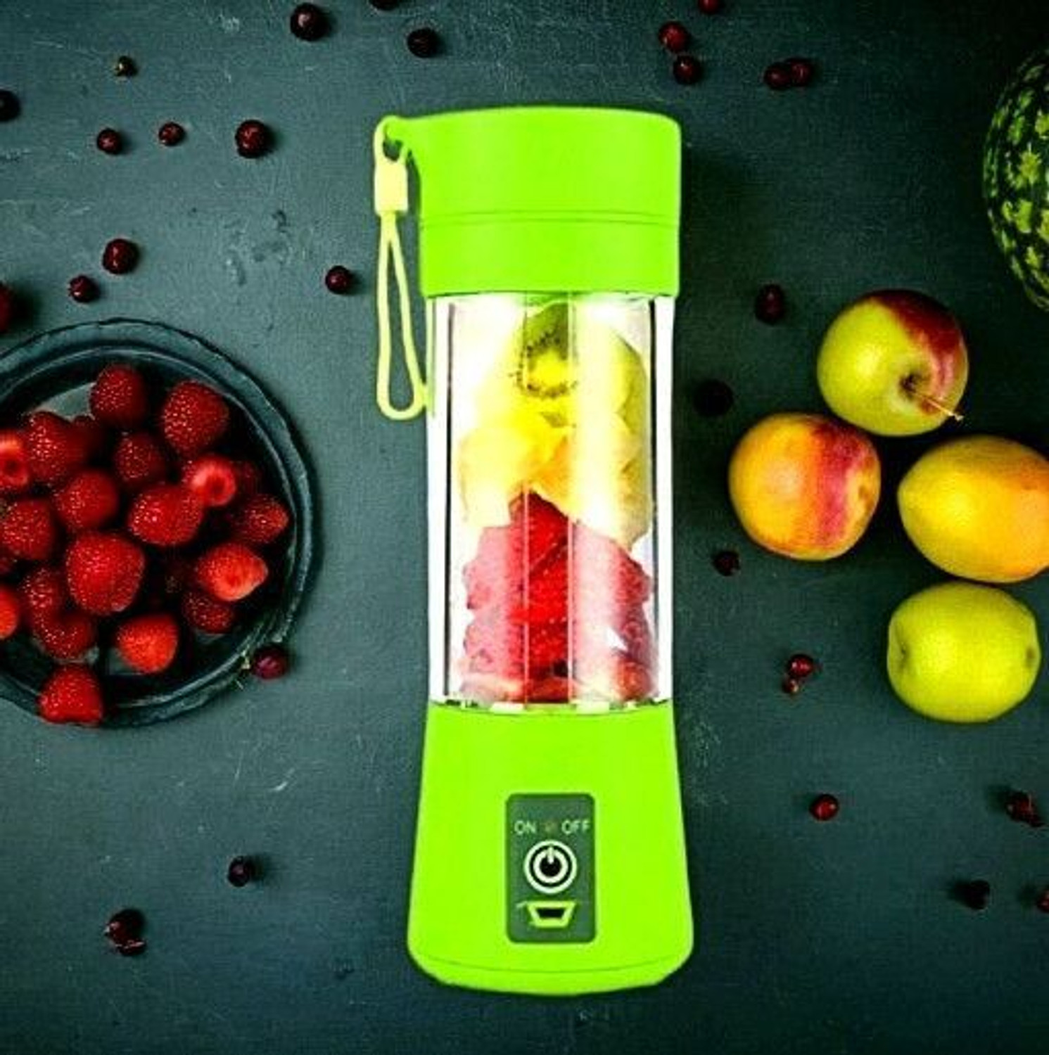 Image of princemarkett Pro Fruit Juicer 200 W Juicer Mixer Grinder (AK 883A ELECTRIC JUICER MIXER GRINDER RECHARGEABLE USB BOTTLE BLENDER SHAKER | 1 Jar | Multicolor)