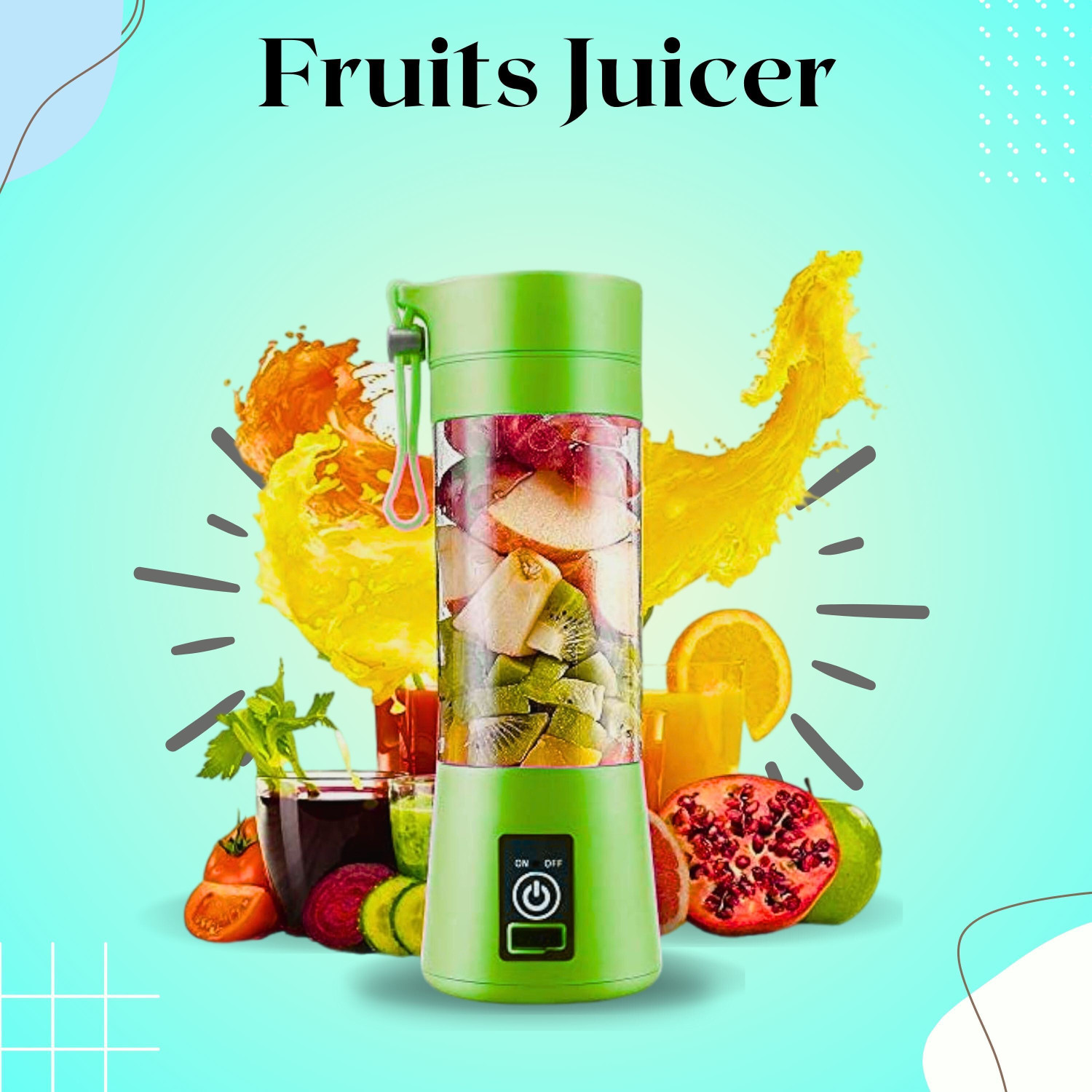 Image of Radhe Pro Fruit Juicer 200 W Juicer Mixer Grinder (JUICE CUP | 1 Jar | Multicolor)