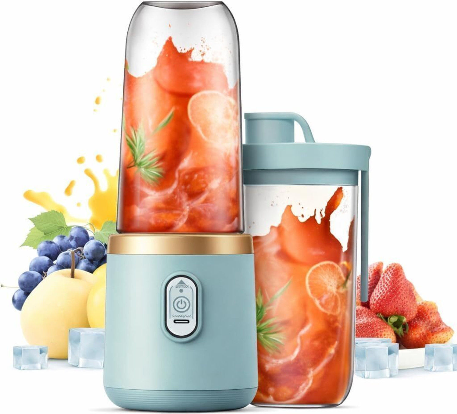 Image of princemarkett Pro Fruit Juicer 200 W Juicer Mixer Grinder (ASE 869A BlendLife Juice With Sipper For Juices, Shakes, Smoothies, Baby Food | 1 Jar | Multicolor)
