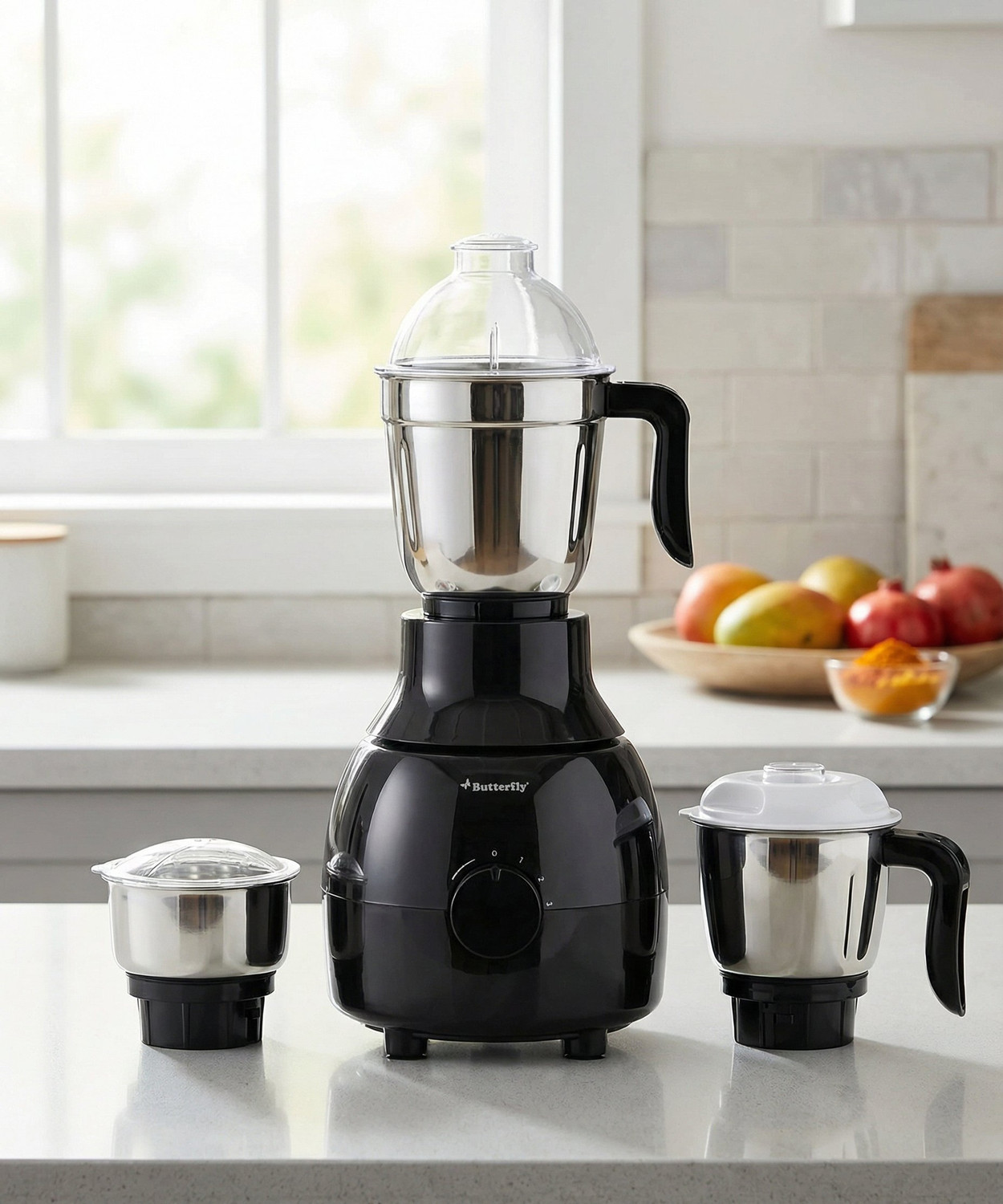 Image of Fogger Powerful Motor 750 W Mixer Grinder (Black And Grey 750 watt | 3 Jars | Grey)