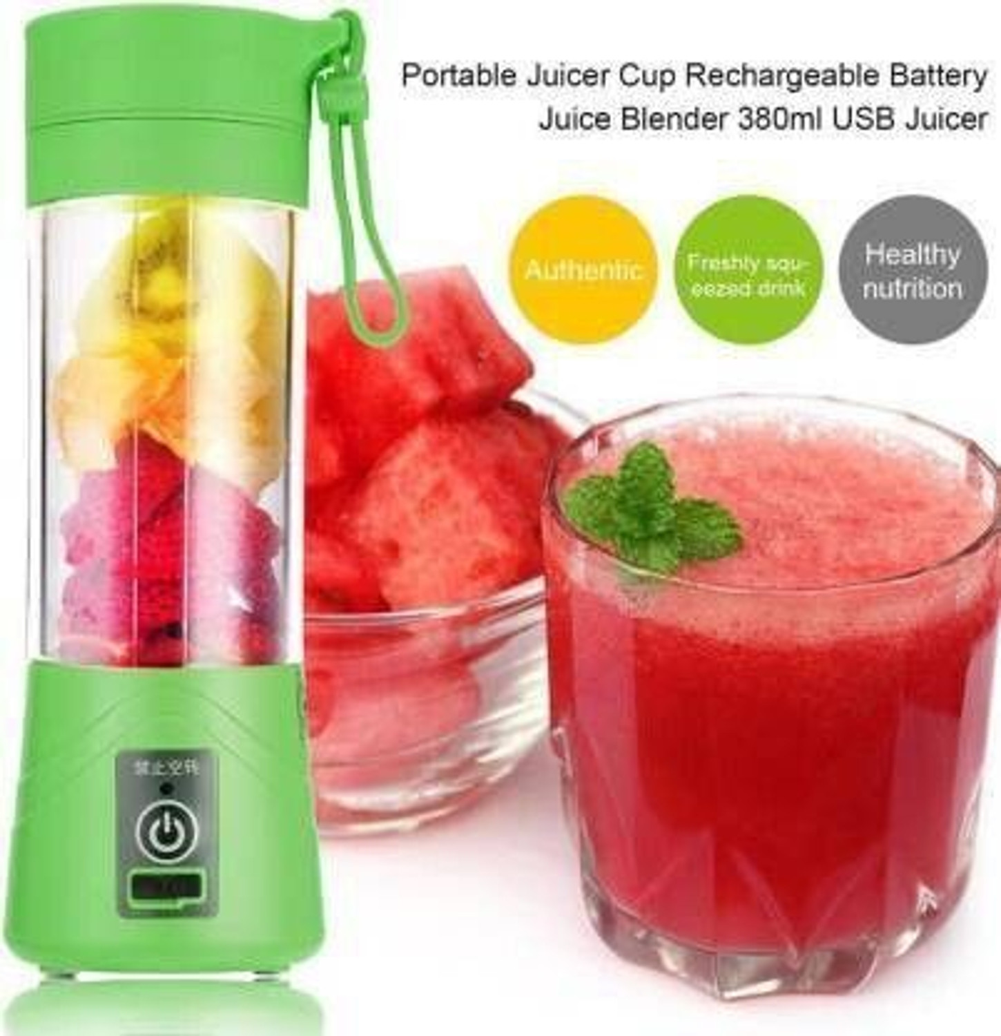 Image of princemarkett Pro Fruit Juicer 200 W Juicer Mixer Grinder (Plastic Hand Juicer juicer bottle | 1 Jar | Multicolor)