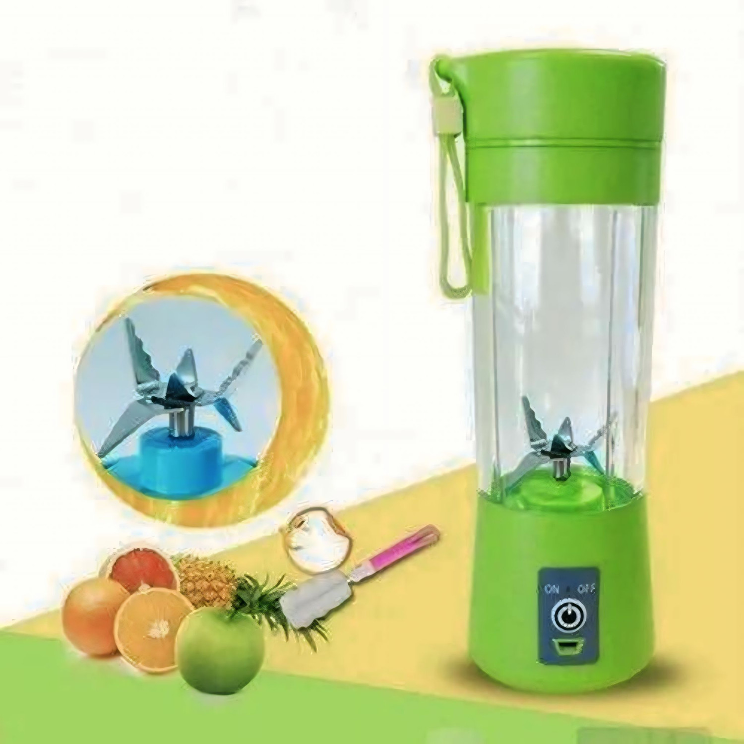 Image of princemarkett Pro Fruit Juicer 200 W Juicer Mixer Grinder (Plastic Hand Juicer juicer bottle | 1 Jar | Multicolor)