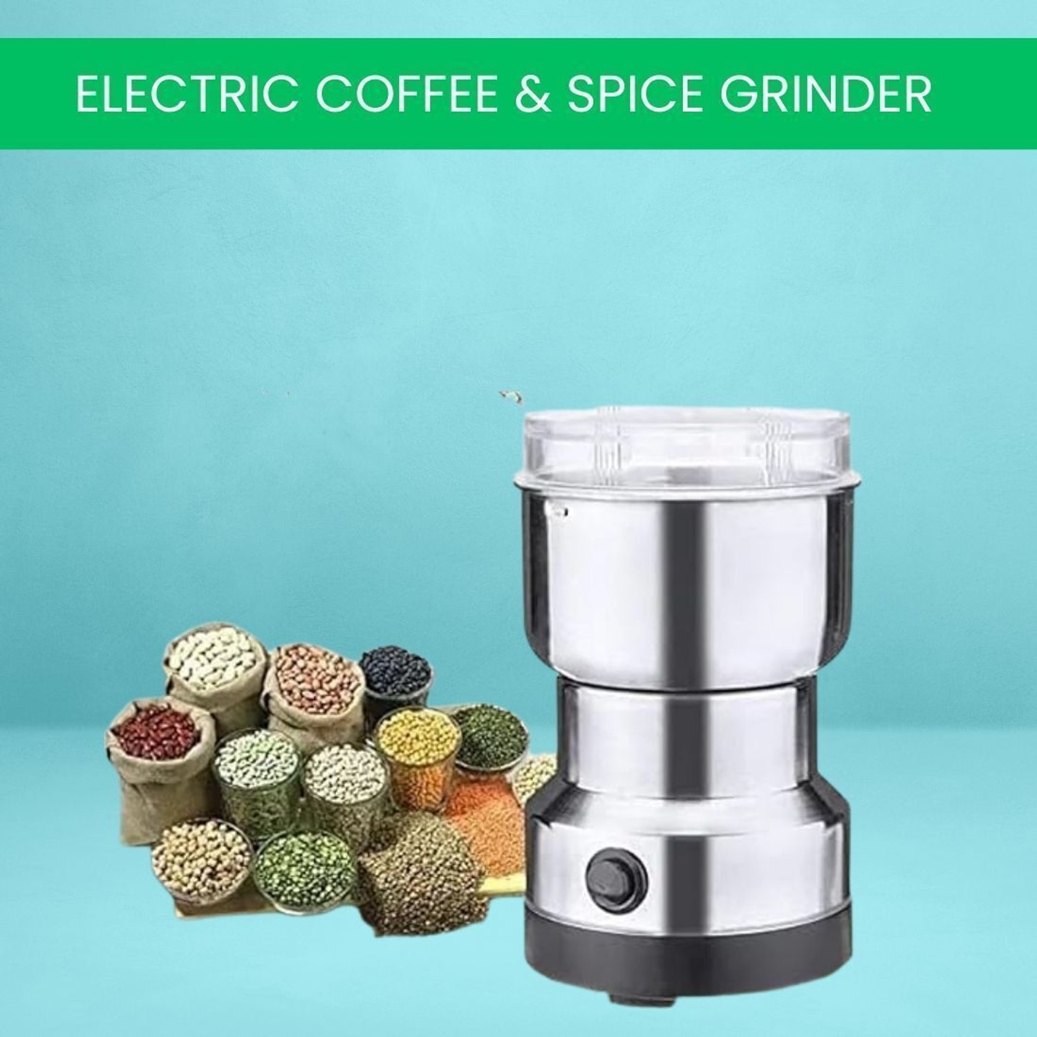 Image of Manasa Grinder 1 200 W Mixer Grinder (Electric Mixer Grinder, Coffee Maker for Kitchen Nuts, Masala & Onion GarlicK267 | 1 Jar | Silver)