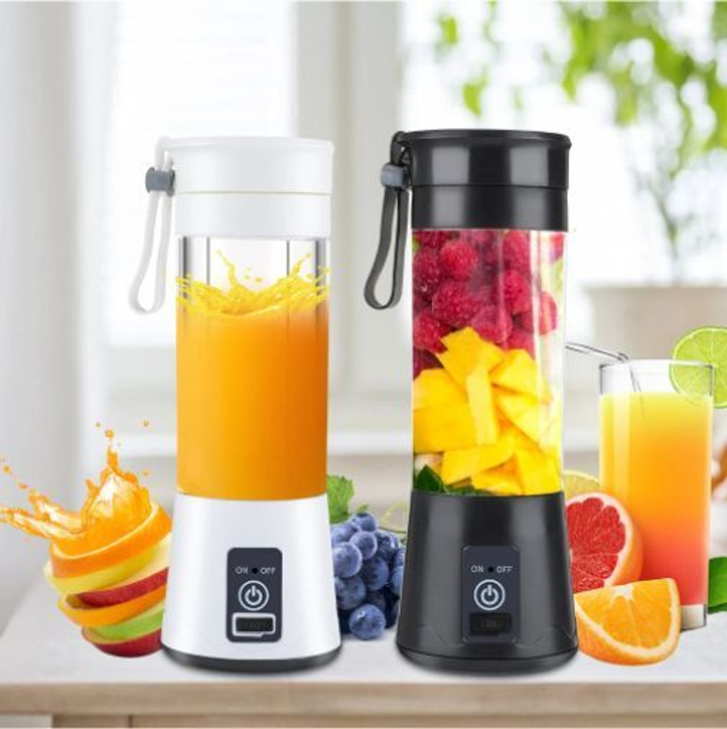 Image of princemarkett Pro Fruit Juicer 200 W Juicer Mixer Grinder (AK 918A PORTABLE BLENDER FOR SMOOTHIES SHAKES FOR OFFICE,GYM,TREKKING,HOME USE | 1 Jar | Multicolor)