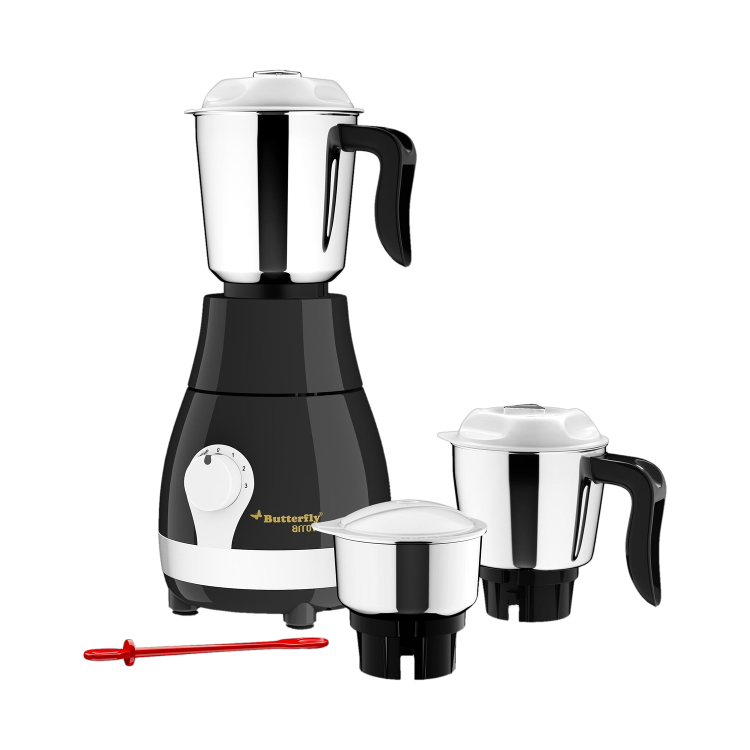 Butterfly Arrow 500 W Mixer Grinder (3 Jars, Grey)