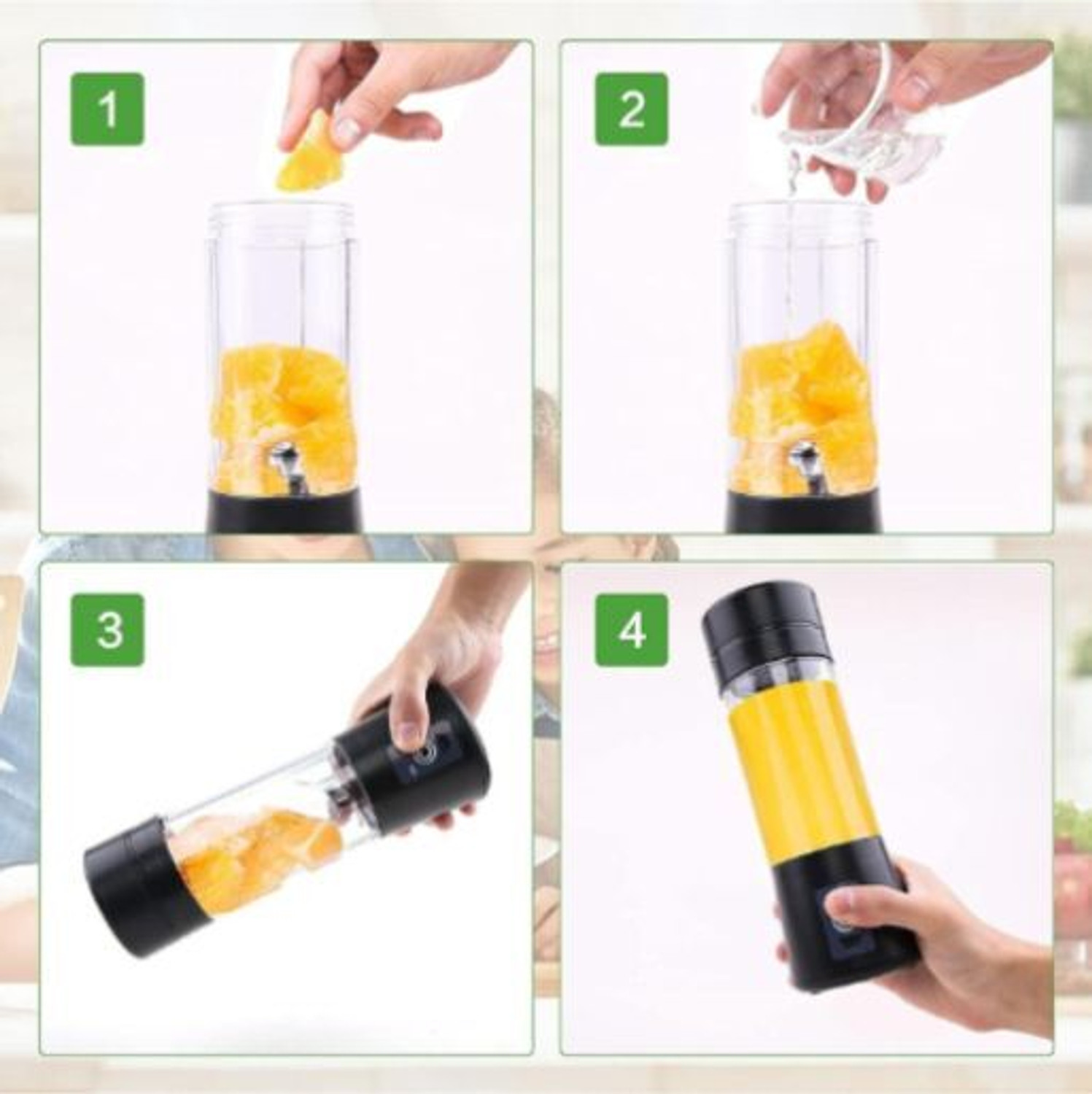 Image of princemarkett Pro Fruit Juicer 200 W Juicer Mixer Grinder (Msk 6027A Electric Juice Maker Juicer Bottle Blender Mixer Rechargeable Bottle | 1 Jar | Multicolor)