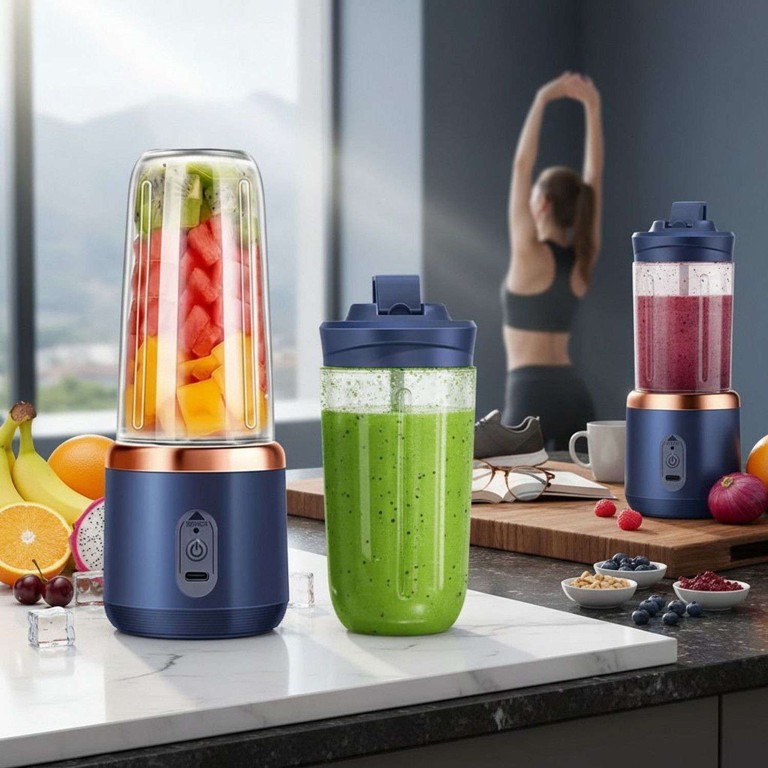 Image of Elvara creations JC-09 250 W Juicer Mixer Grinder (JWC-09 | 2 Jars | Multicolor)