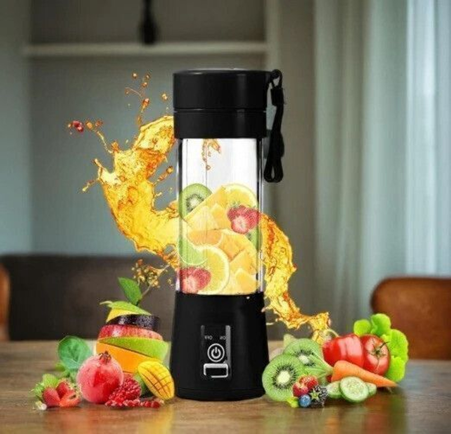 Image of Prabhaglobal Mixer Juicer Jar Hend Blender 180 W Juicer Mixer Grinder (Portable USB Juicer Blue | 2 Jars | Multicolor)