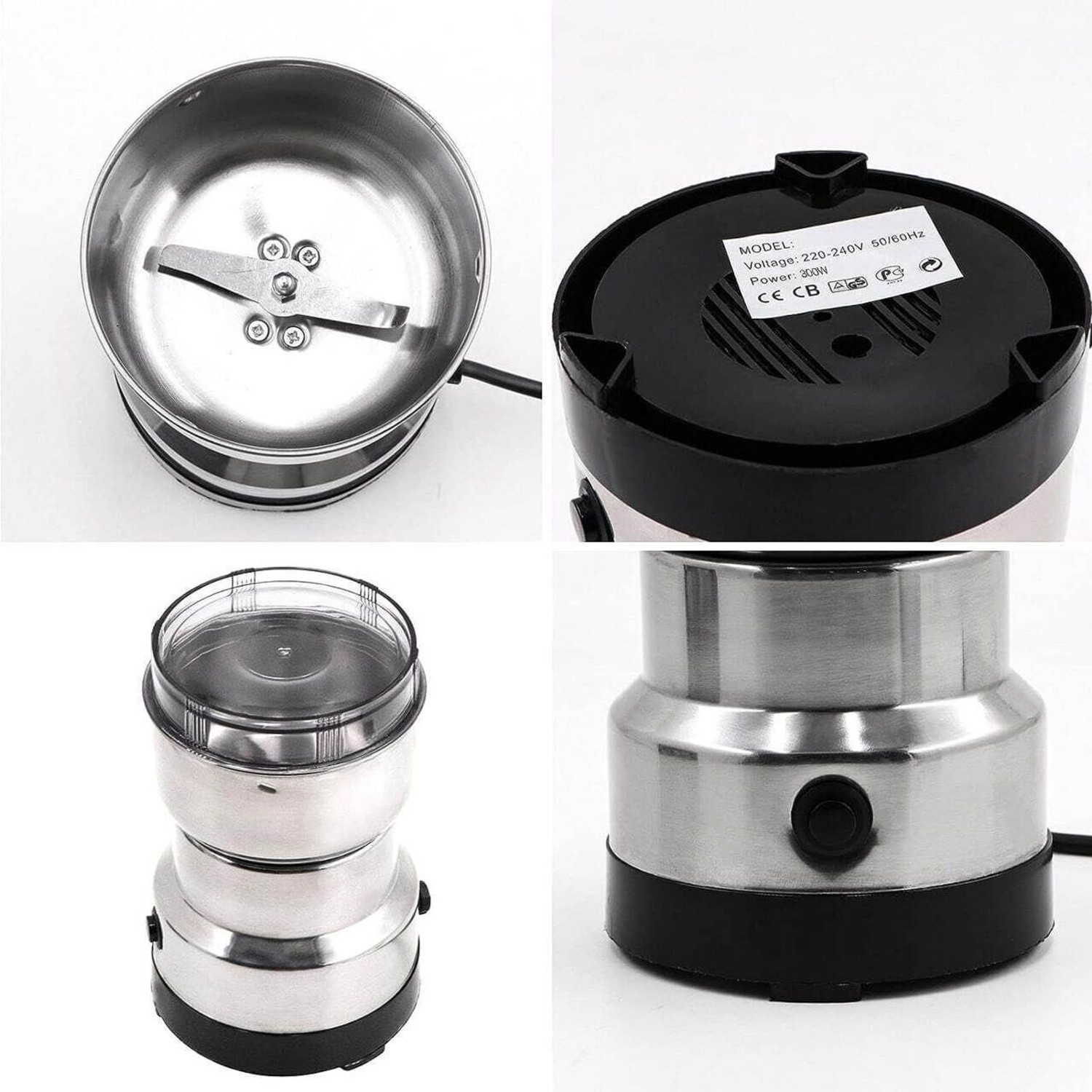 Image of BazaarNest Household Grinder W300 Juicer Mixer Grinder gr69 300 W Juicer Mixer Grinder (Nima japan Mini Stainless Steel Grainder G69 | 1 Jar | Multicolor)