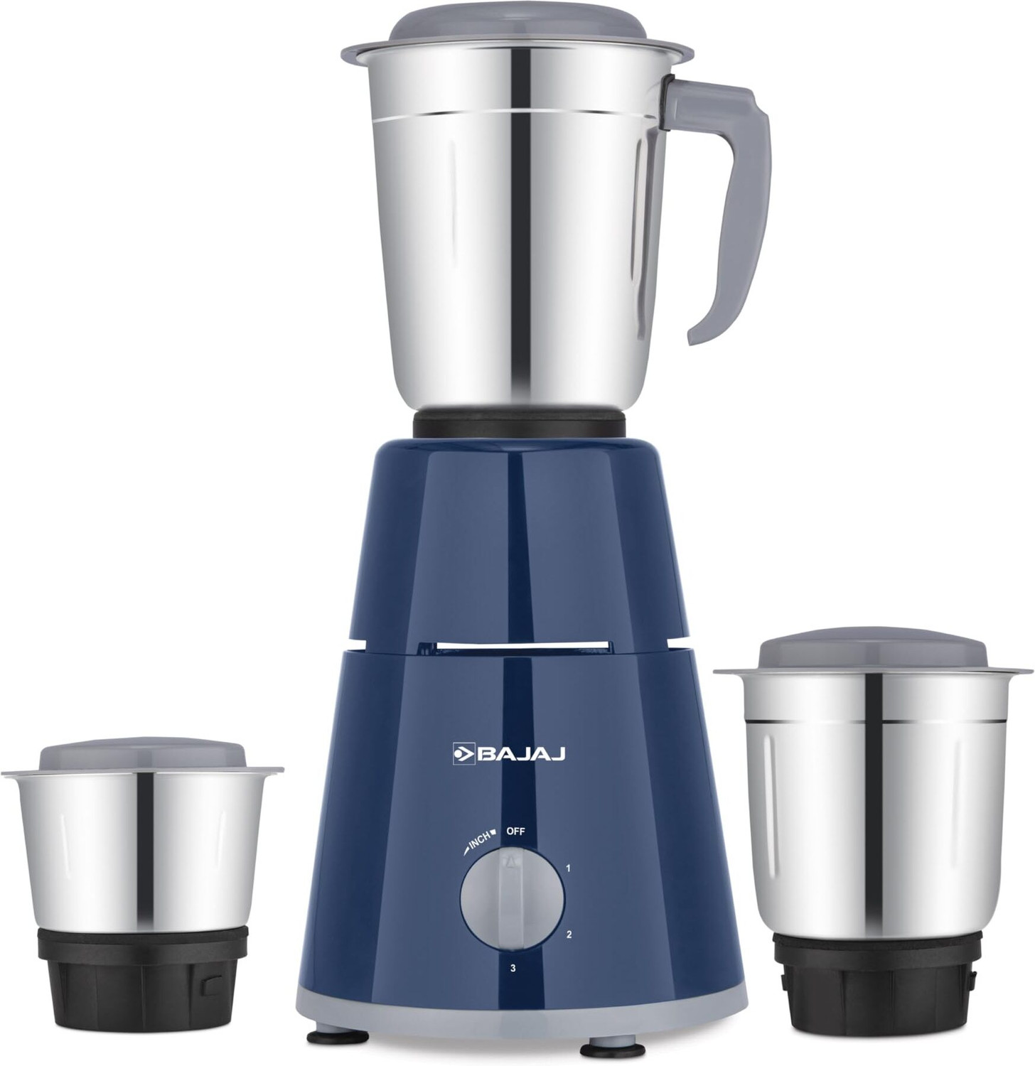 Bajaj GX1 500 Mixer Grinder 3‑Jar Set – Blue, 44% Off
