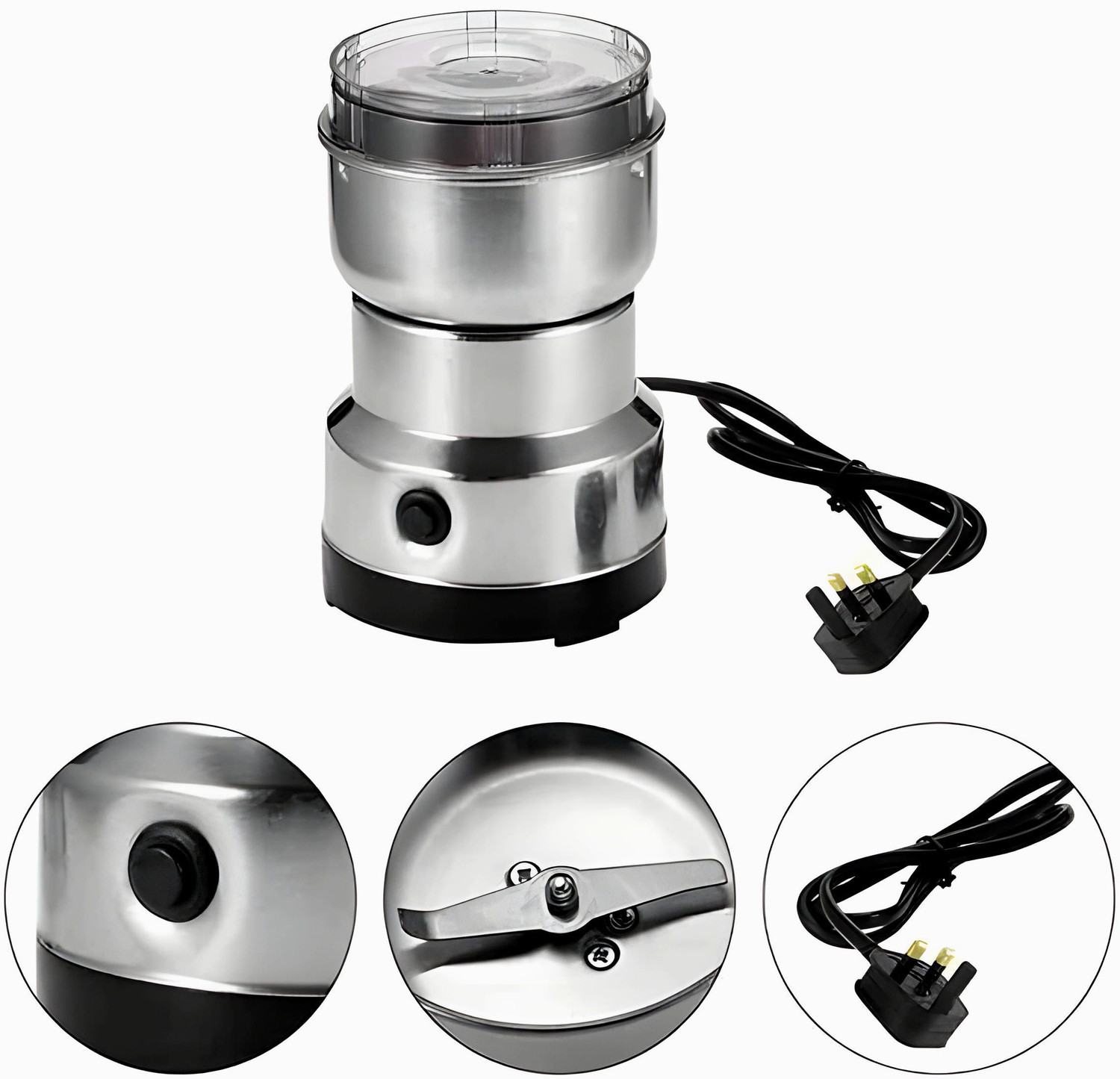 Image of Manasa Grinder 1 200 W Mixer Grinder (Electric Mixer Grinder, Coffee Maker for Kitchen Nuts, Masala & Onion GarlicK267 | 1 Jar | Silver)