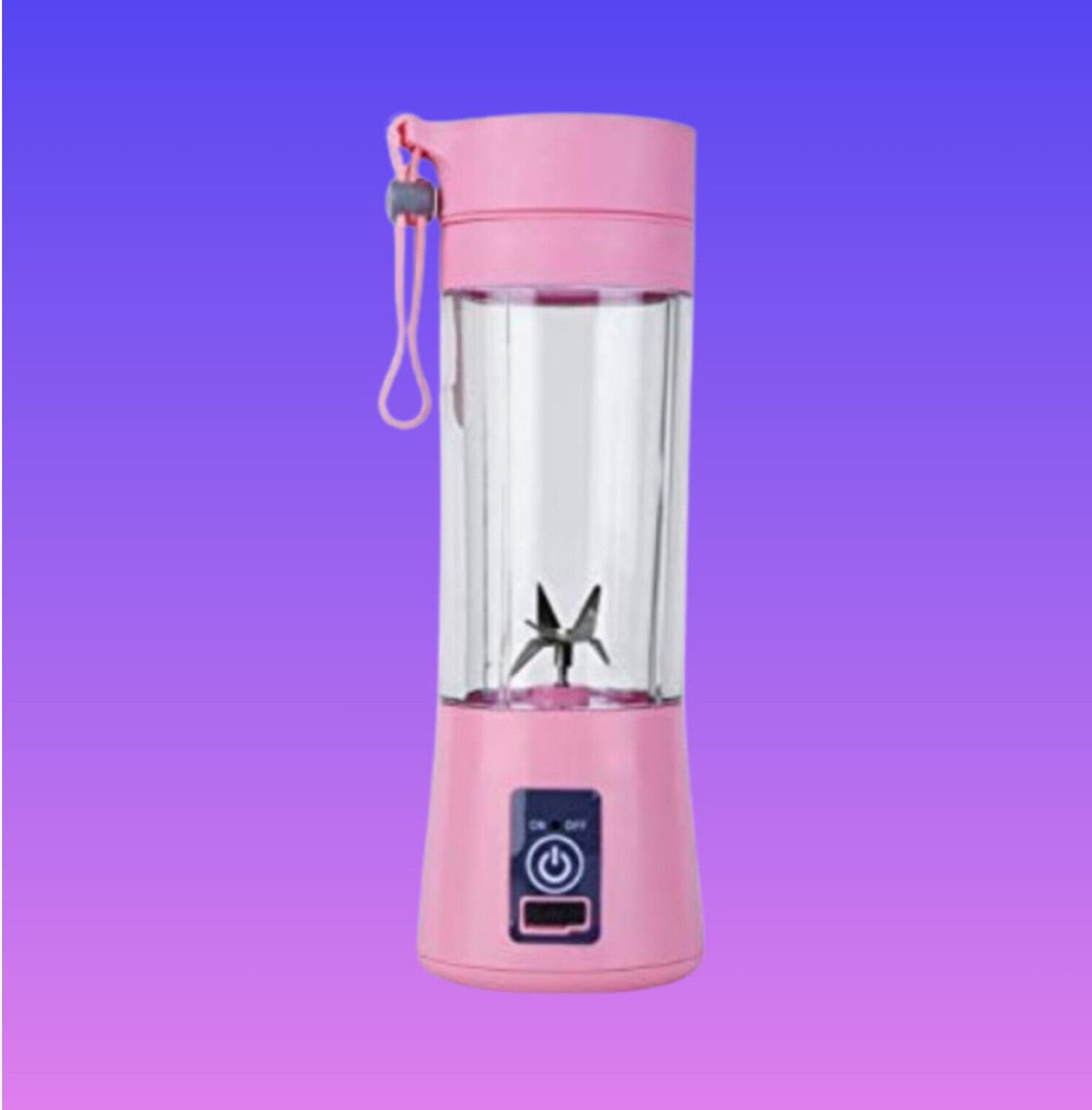 Image of ZENTARA ENTERPRISE Hexa Blade 40 W Juicer (Portable-Juicer | 1 Jar | Blue & Transparent)