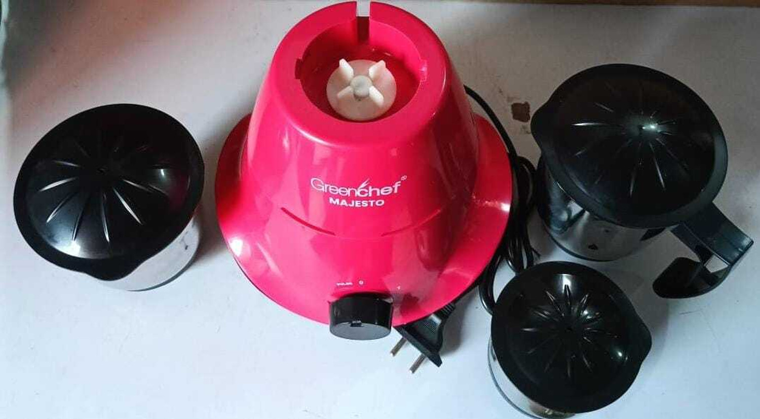Image of Greenchef Majesto Mixture Grinder 600 W Mixer Grinder (Majesto Mixture Grinder | 3 Jars | Pink & Black)