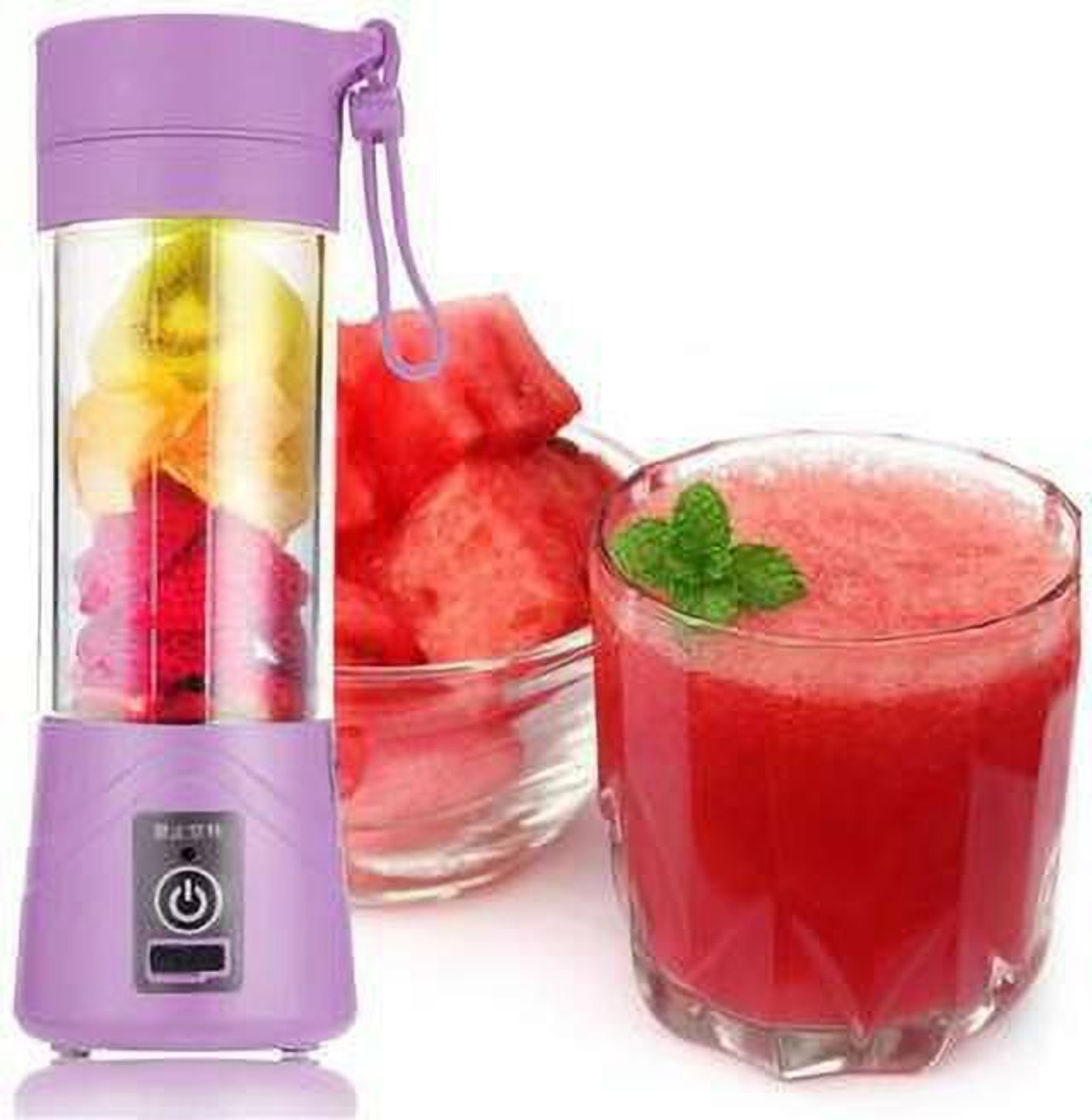 Image of princemarkett Pro Fruit Juicer 200 W Juicer Mixer Grinder (Msk 5987A Hand juicer,Mini Fruit Mixer Machine Portable Electric Personal Juicer | 1 Jar | Multicolor)