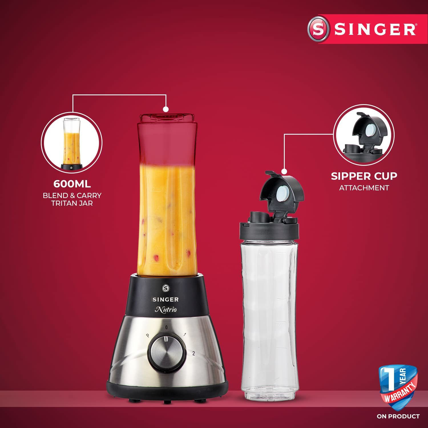 Image of SINGER SPB600BNE 300 W Juicer