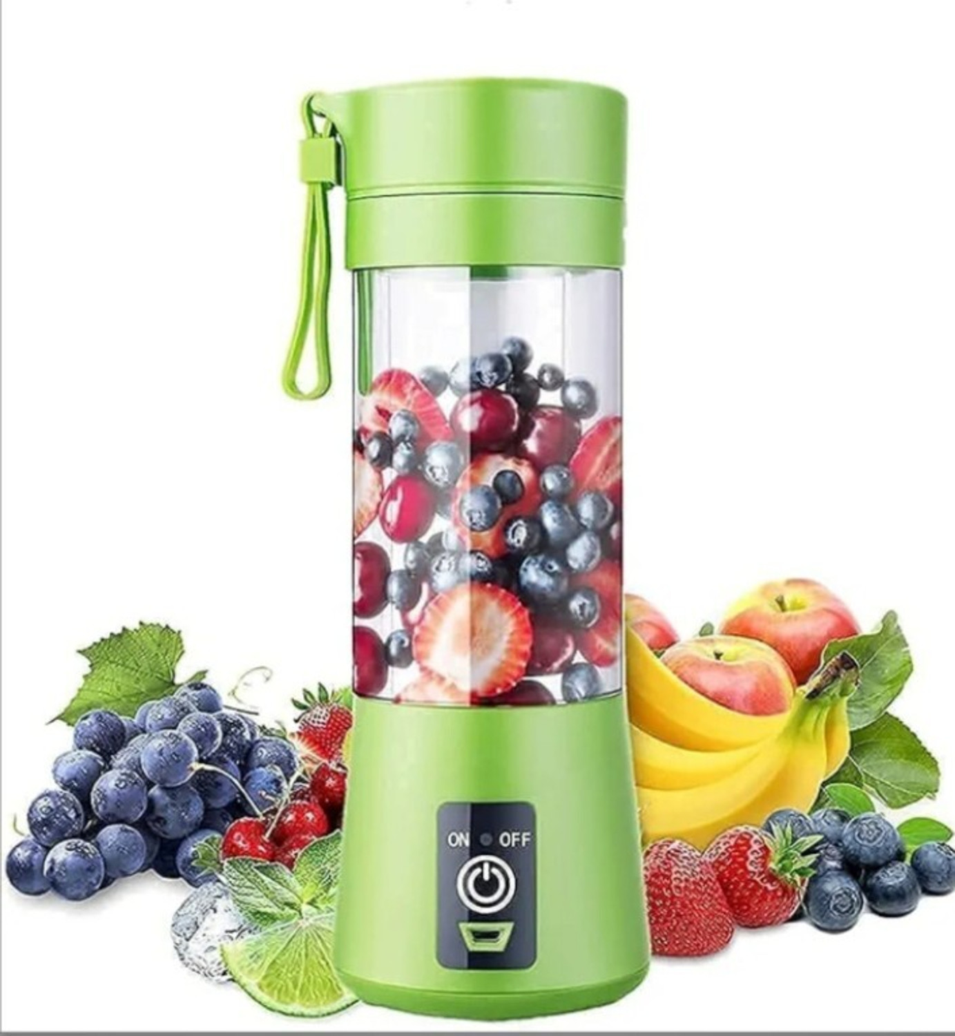 Image of ons Electric juice mixer,Personal Smoothie Maker,Mini Fruit Mixer for Shakes 25 W Juicer Mixer Grinder (Portable Electric Juicer - USB Rechargeable with 6 Blades, 3 Speed Setting@2 | 1 Jar | Multicolor)