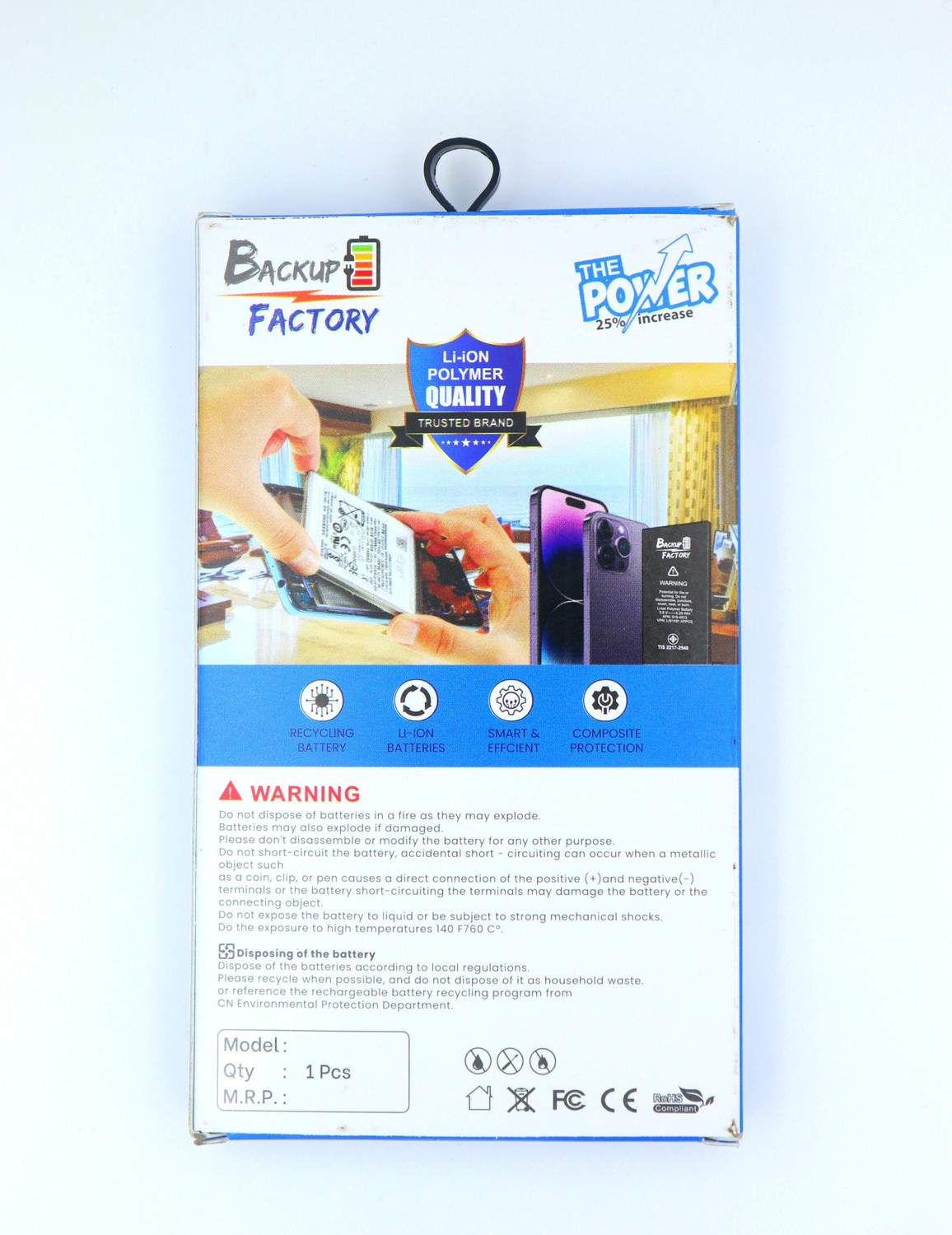 Image of Backup Factory Mobile Battery For Lava LBP13000045 ( Not For Xolo Era 4X Model )