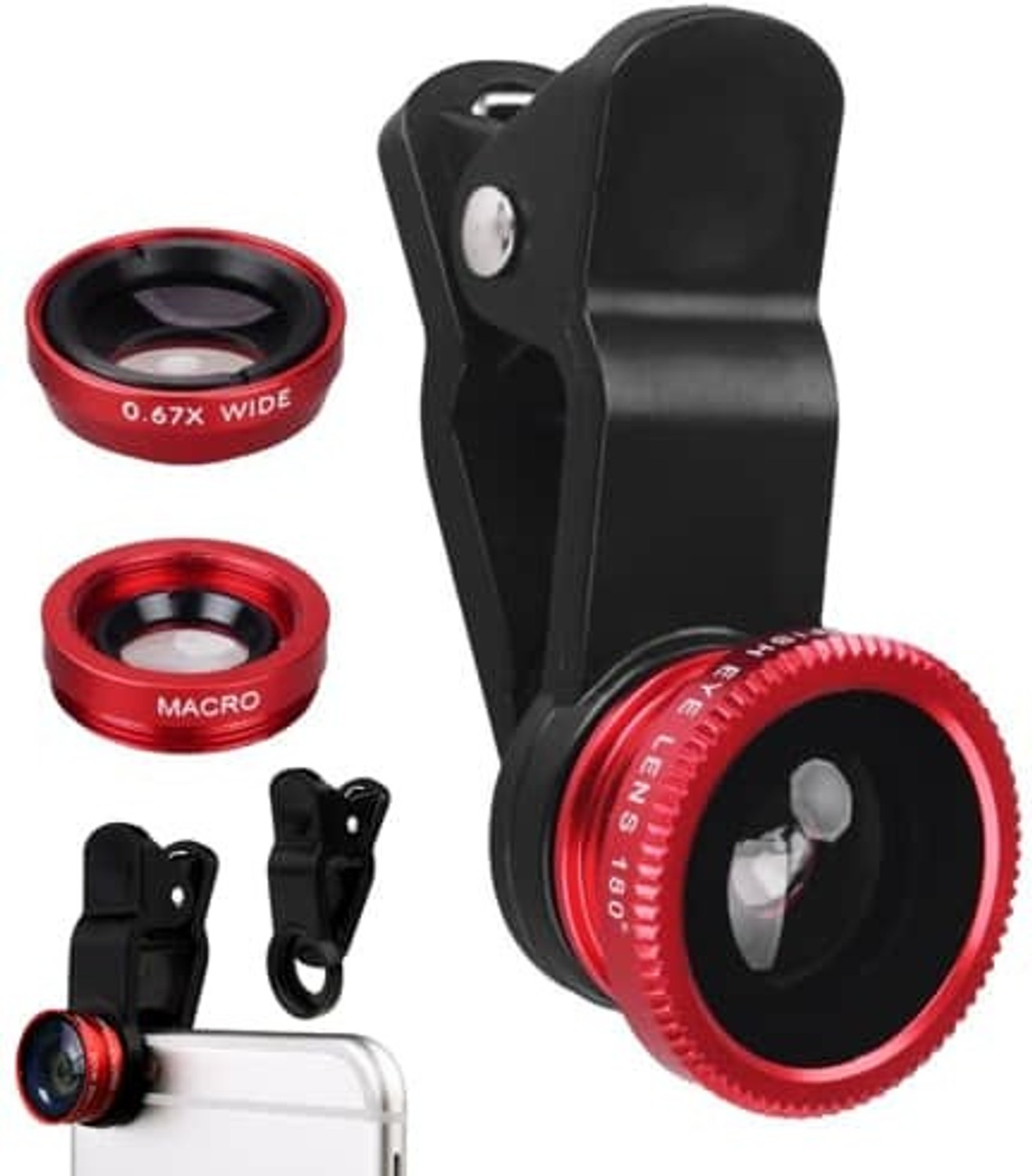 Image of OSTALY 0.45X Ultra HD 2 in 1 Mobile Lens Kit L58 Macro Lens Wide Angle and 15X Lens Mobile Phone Lens
