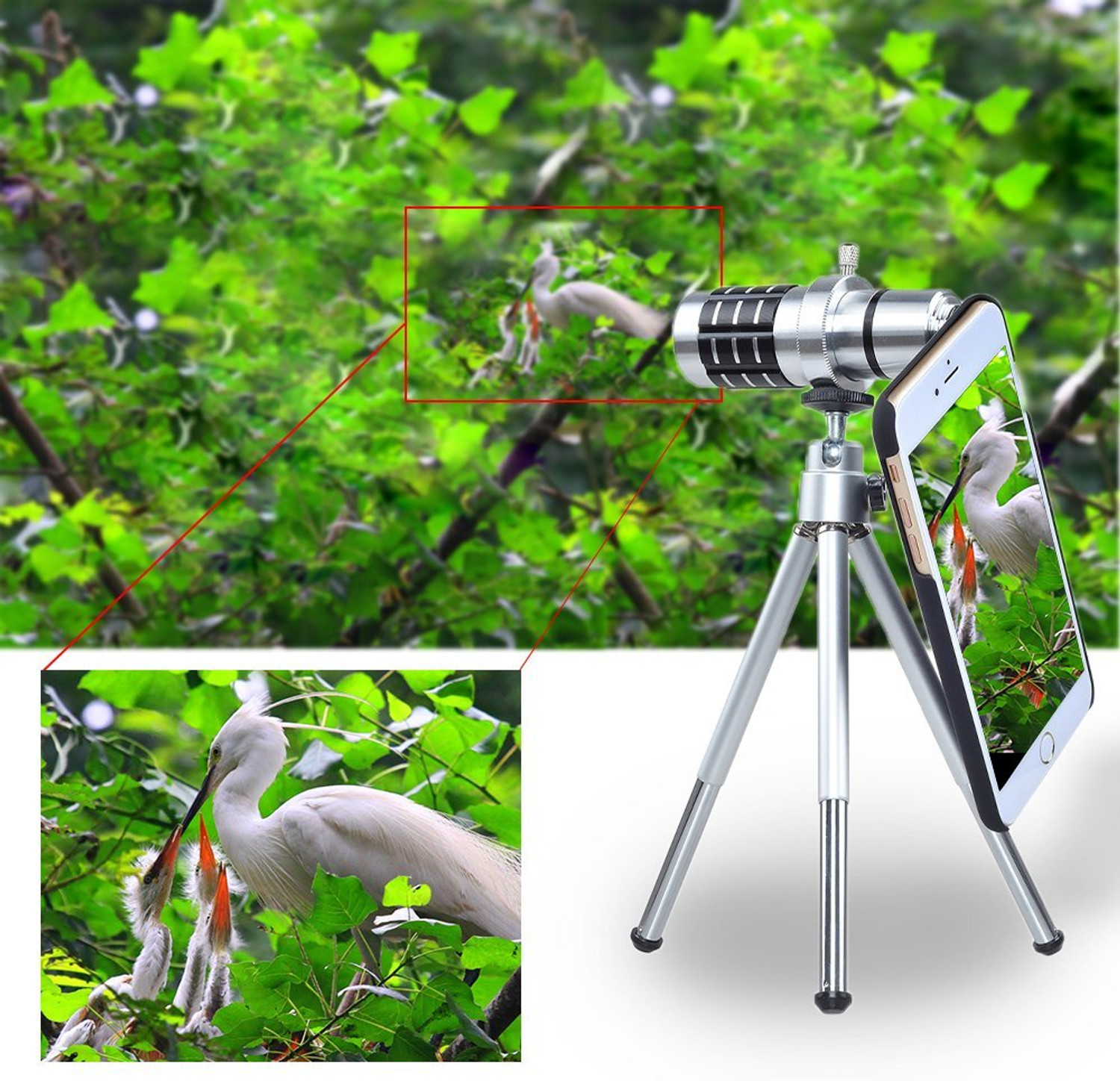 Image of VOLTegIC 18X HD Telephoto Lens for Android & iPhone with Adjustable Focus Mobile Phone Lens